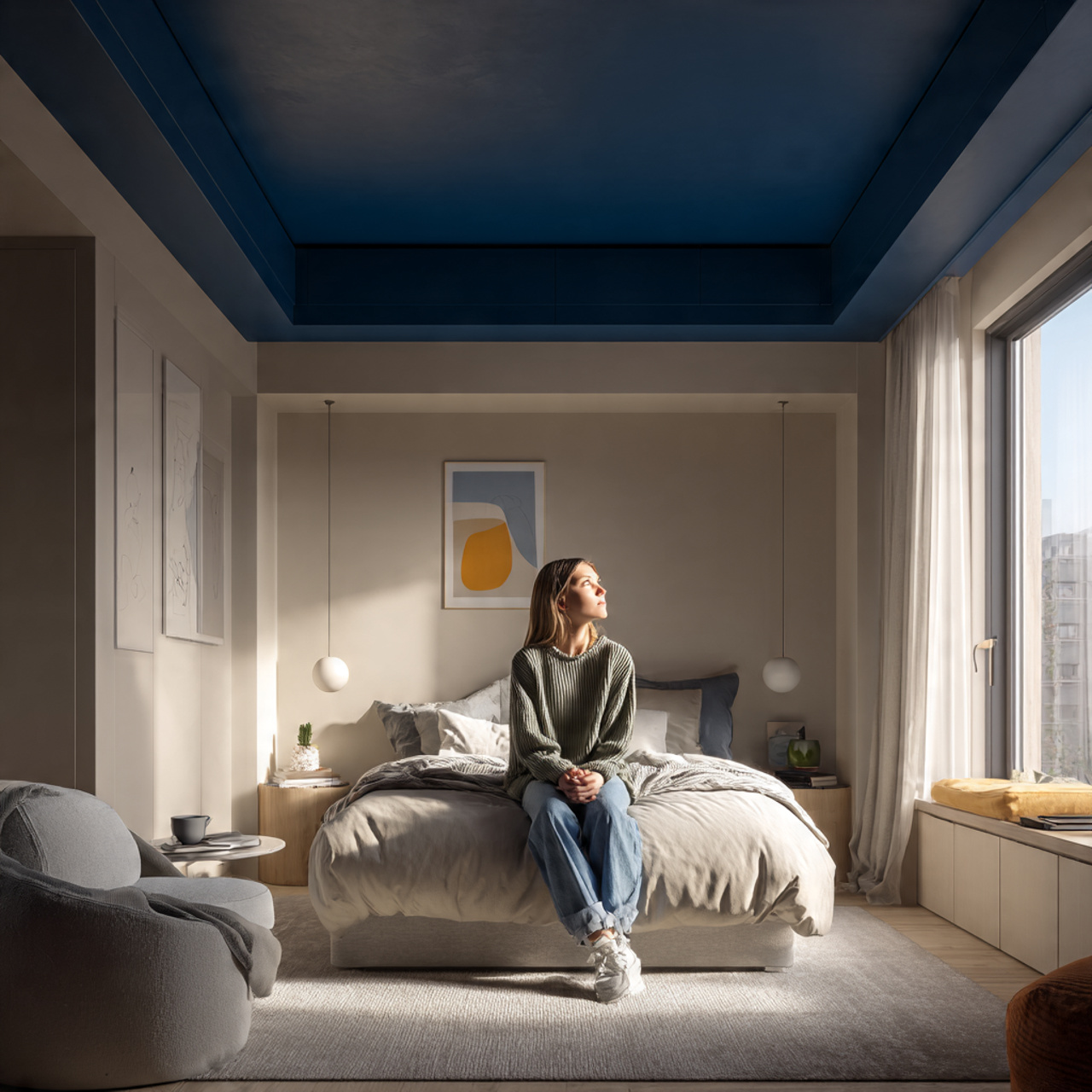 25 Small Bedroom Decor Ideas to Transform Tight Spaces Beautifully 8 a small bedroom with a bold midnight 1