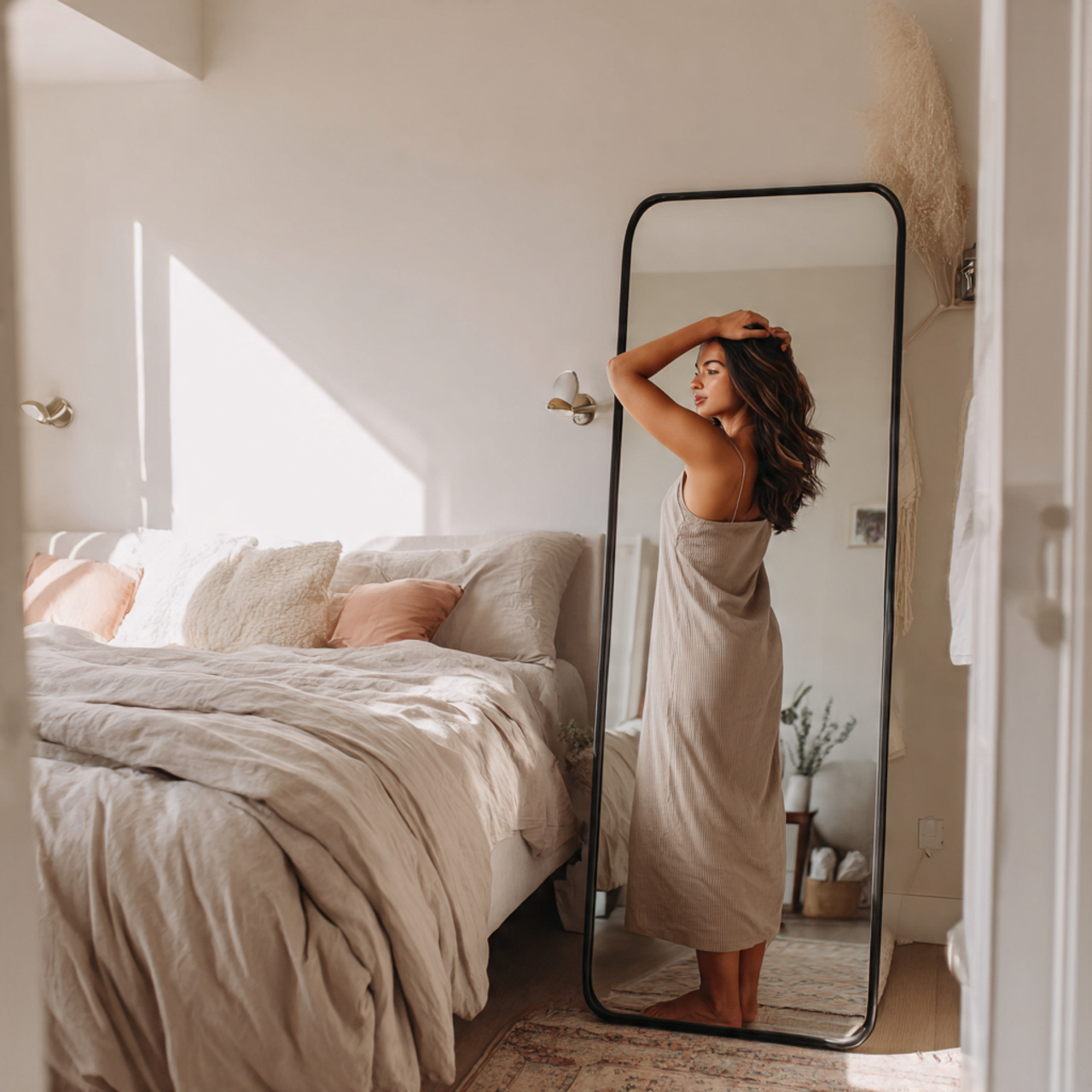 25 Stunning Bedroom Ideas for Small Rooms That Feel Spacious & Stylish 6 a small modern bedroom featuring a large