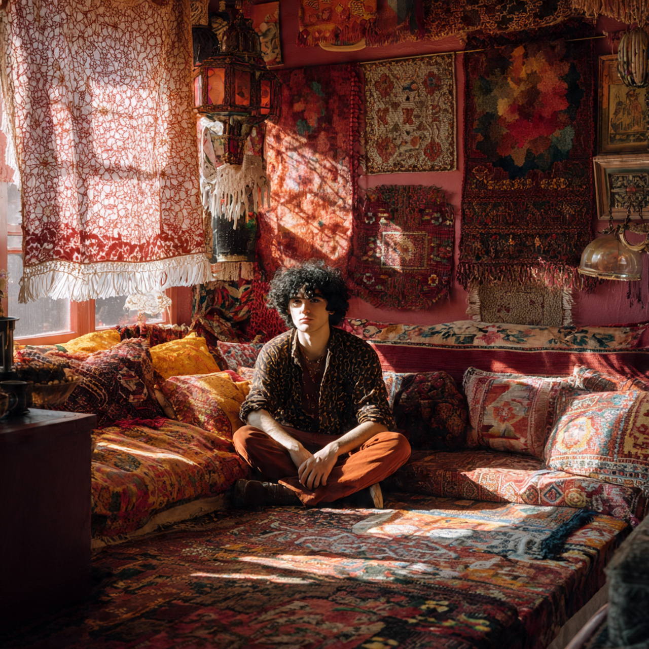 25 Top Decor Bedroom Ideas for Style, Comfort & Luxury 7 a vibrant room with layered persian rugs