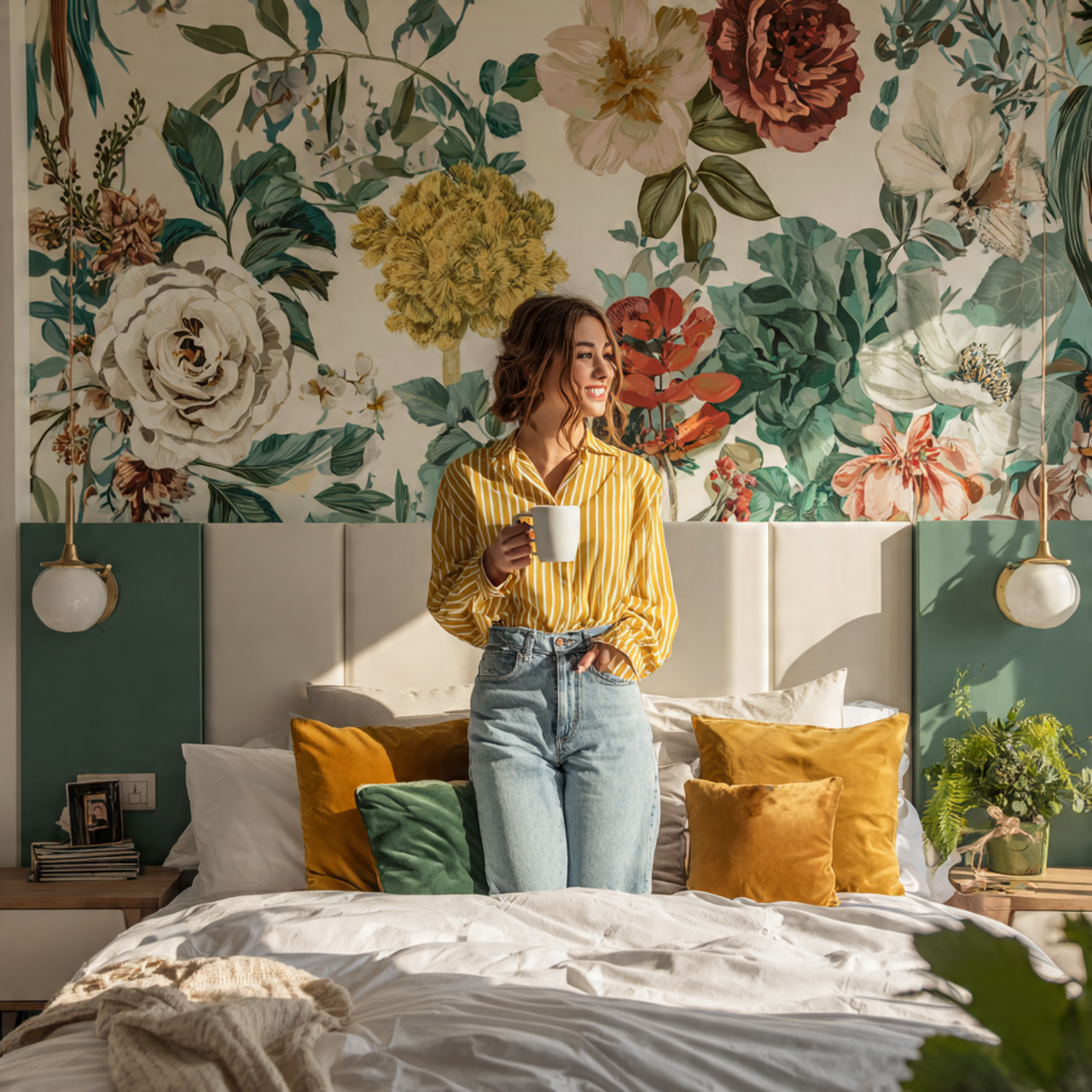 25 Best Bedroom Wall Decor Ideas to Transform Your Room 10 a vibrant yet cozy bedroom showcasing bedroom