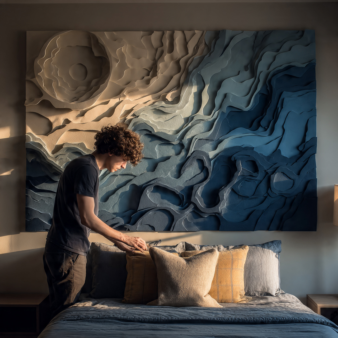 25 Easy & Chic DIY Wall Decor for Bedroom Ideas You’ll Love to Try 24 artistic bedroom showcasing diy wall decor for