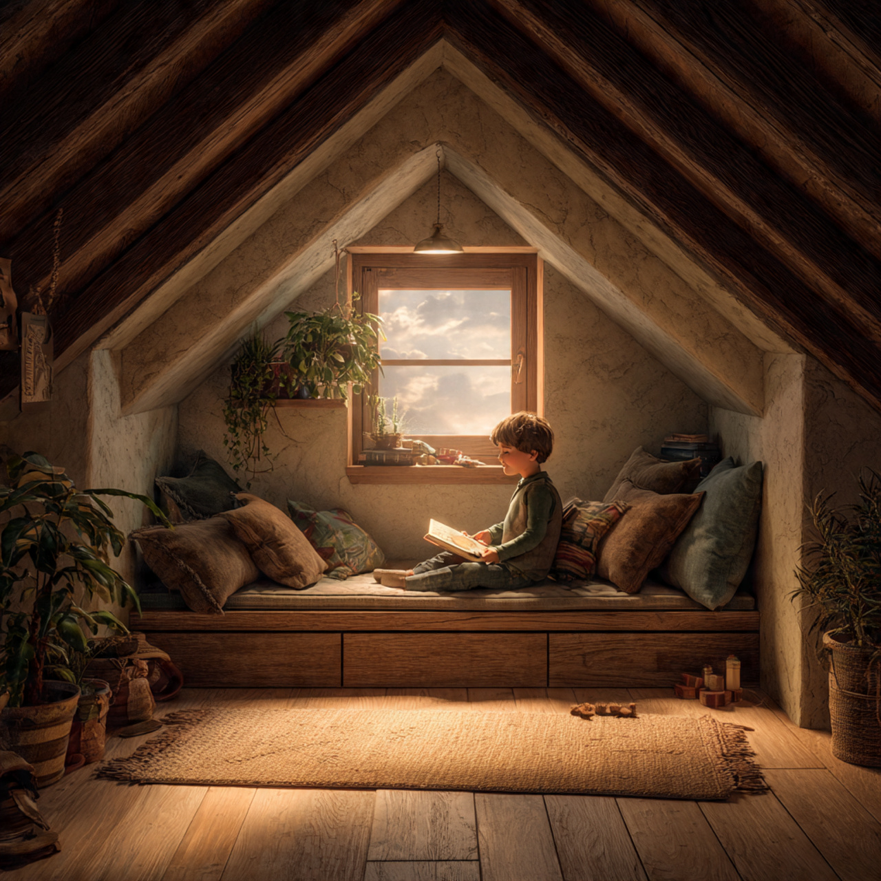 25 Attic Bedroom Ideas: Transform Your Loft Into a Cozy, Stylish Retreat 5 attic bedroom with a built in window seat