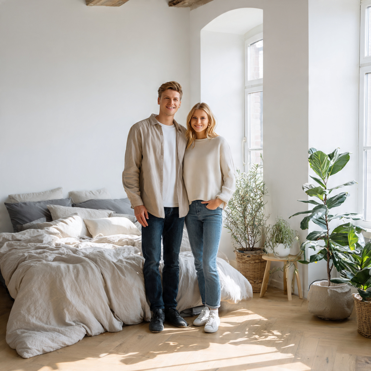 25 Bedroom Ideas for Couples: Luxury, Comfort & Romantic Style Ideas 2 bedroom ideas for couples in minimalist scandinavian