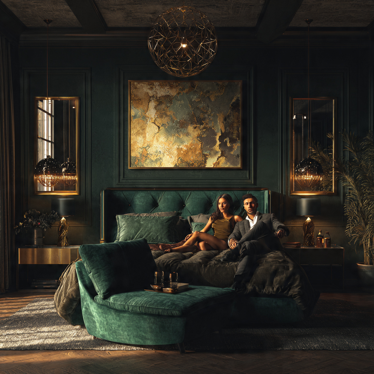 25 Bedroom Ideas for Couples: Luxury, Comfort & Romantic Style Ideas 23 bedroom ideas for couples using rich emerald