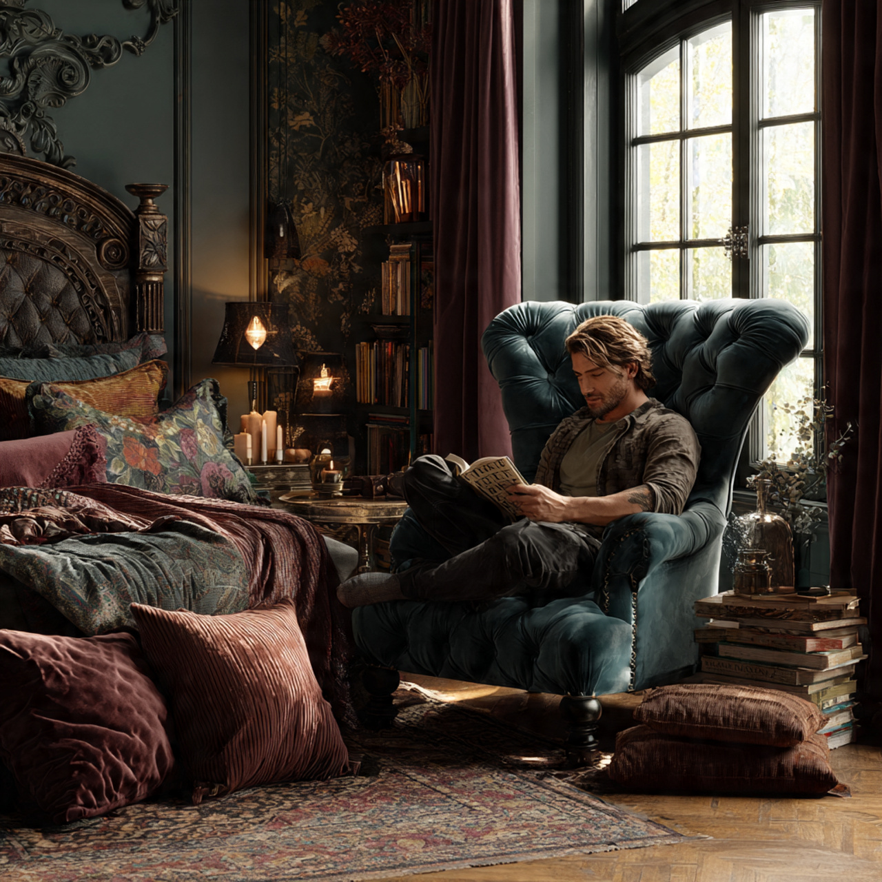 25 Boho Bedroom Ideas: Transform Your Space with Style & Charm 24 boho bedroom ideas with a tufted velvet