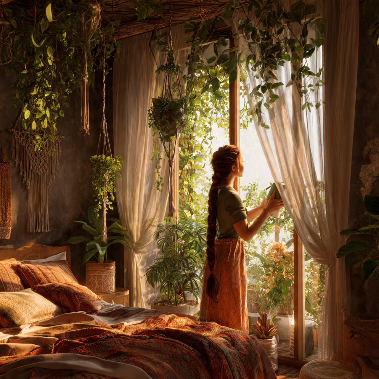 25 Boho Bedroom Ideas: Transform Your Space with Style & Charm 5 boho bedroom ideas with hanging indoor jungle