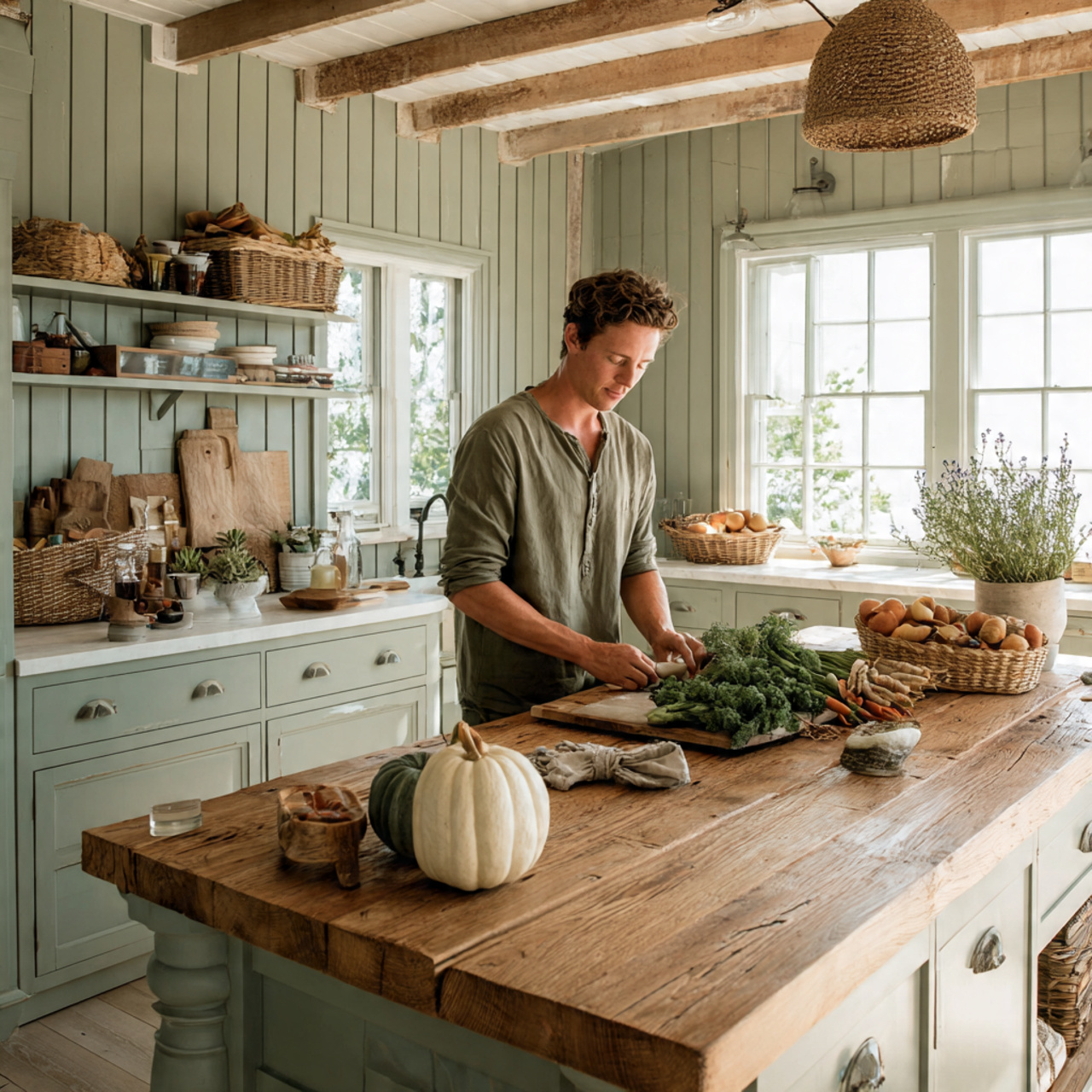 25 Sage Green Kitchen Ideas – Transform Your Space with Calm & Stylish Vibes 17 charming kitchen with mid tone sage green tongue