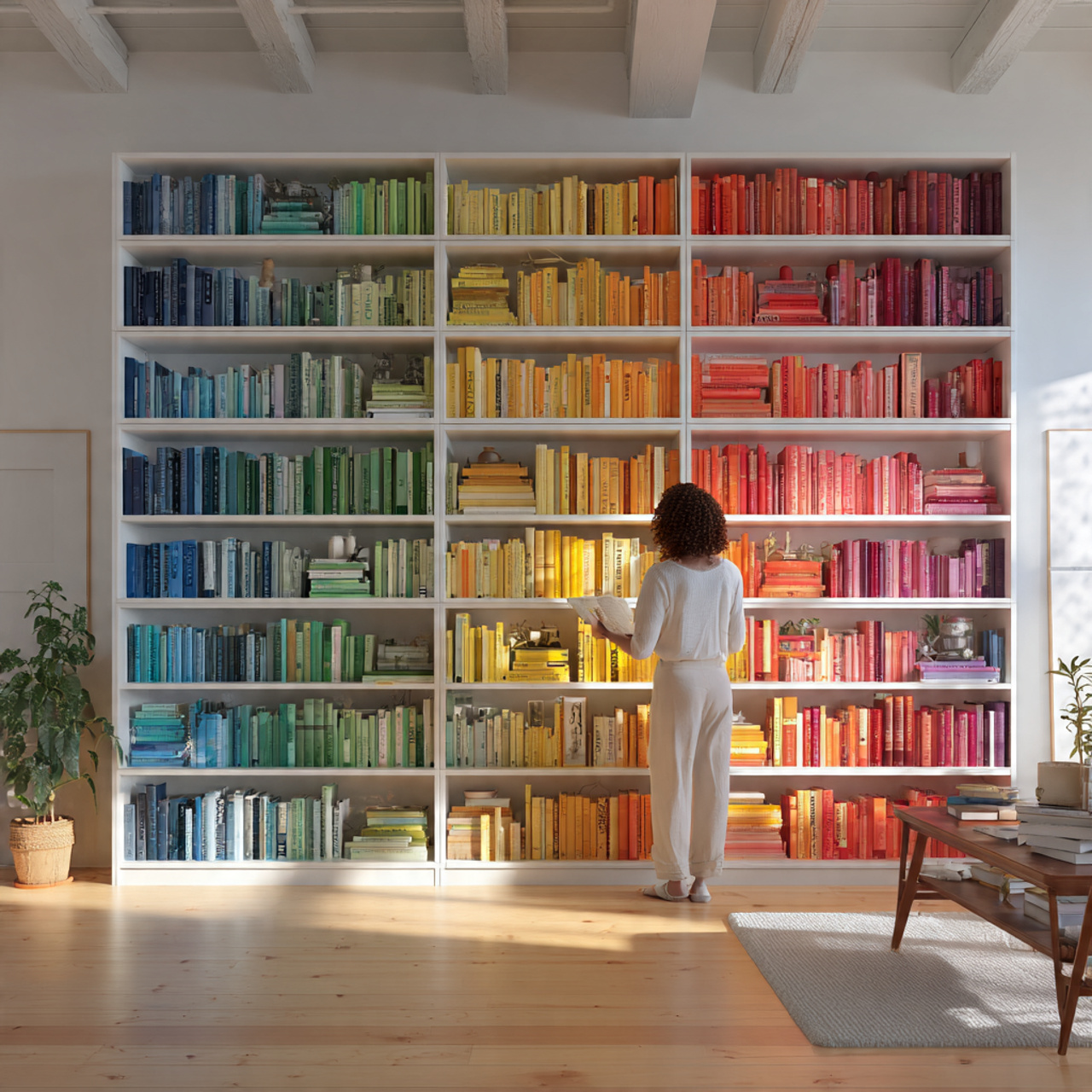 25 Organization Ideas That Transform Clutter Into Stunning Home Style 2 color coded bookshelf organization ideas in a