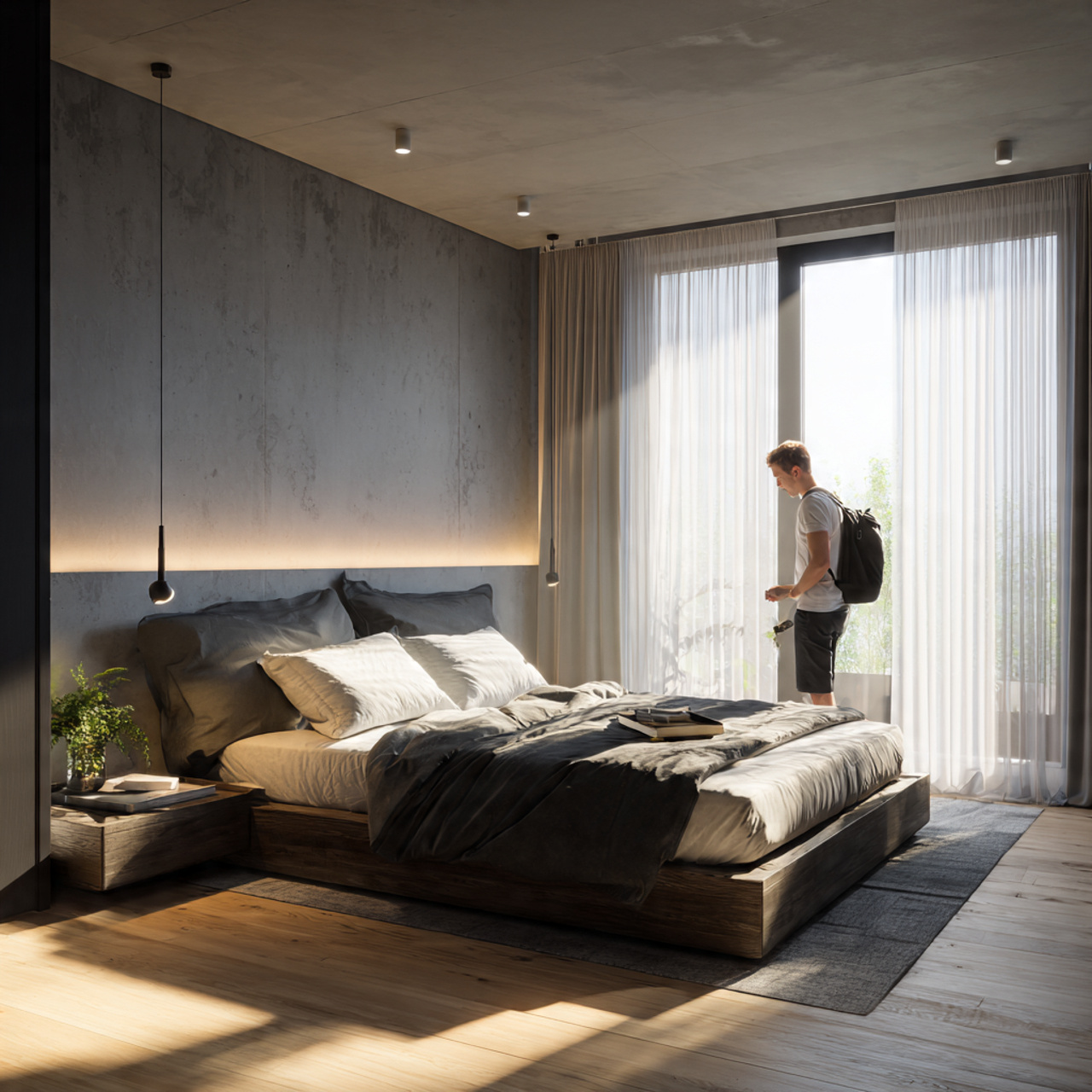 25 Stunning Bedroom Ideas for Small Rooms That Feel Spacious & Stylish 2 contemporary small bedroom showcasing floating minimalist nightstands