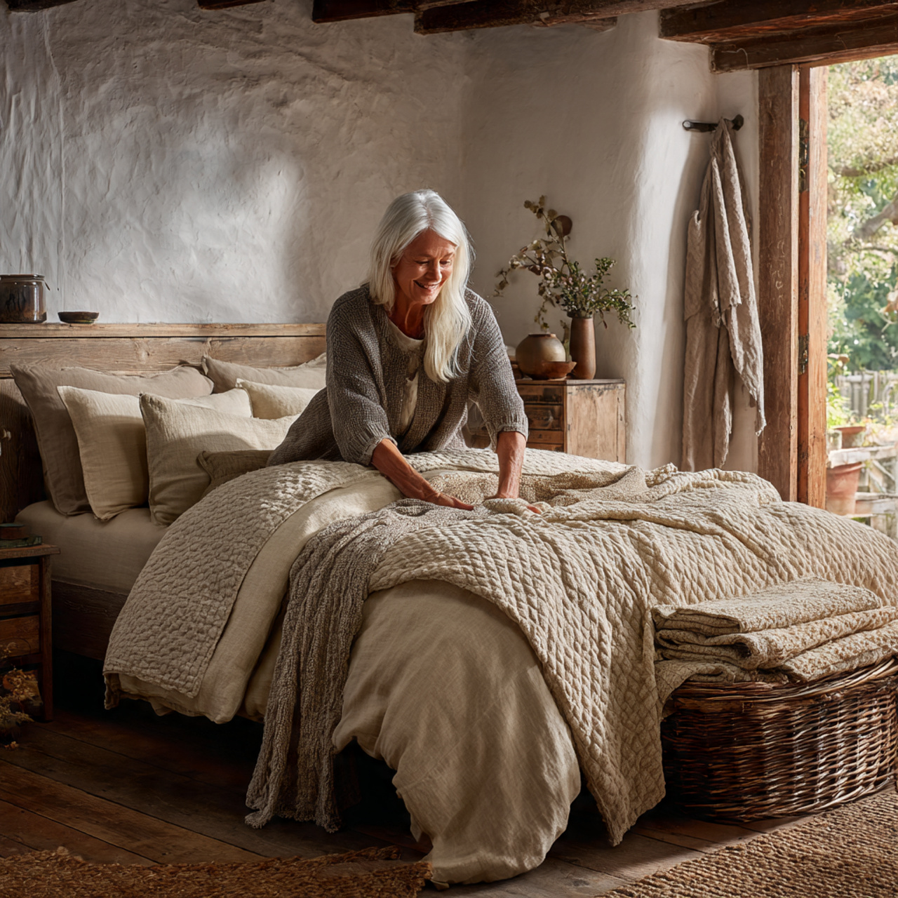 25 Cottage Bedroom Ideas to Create a Beautifully Cozy Sanctuary 4 cottage bedroom ideas highlighting layered linen bedding