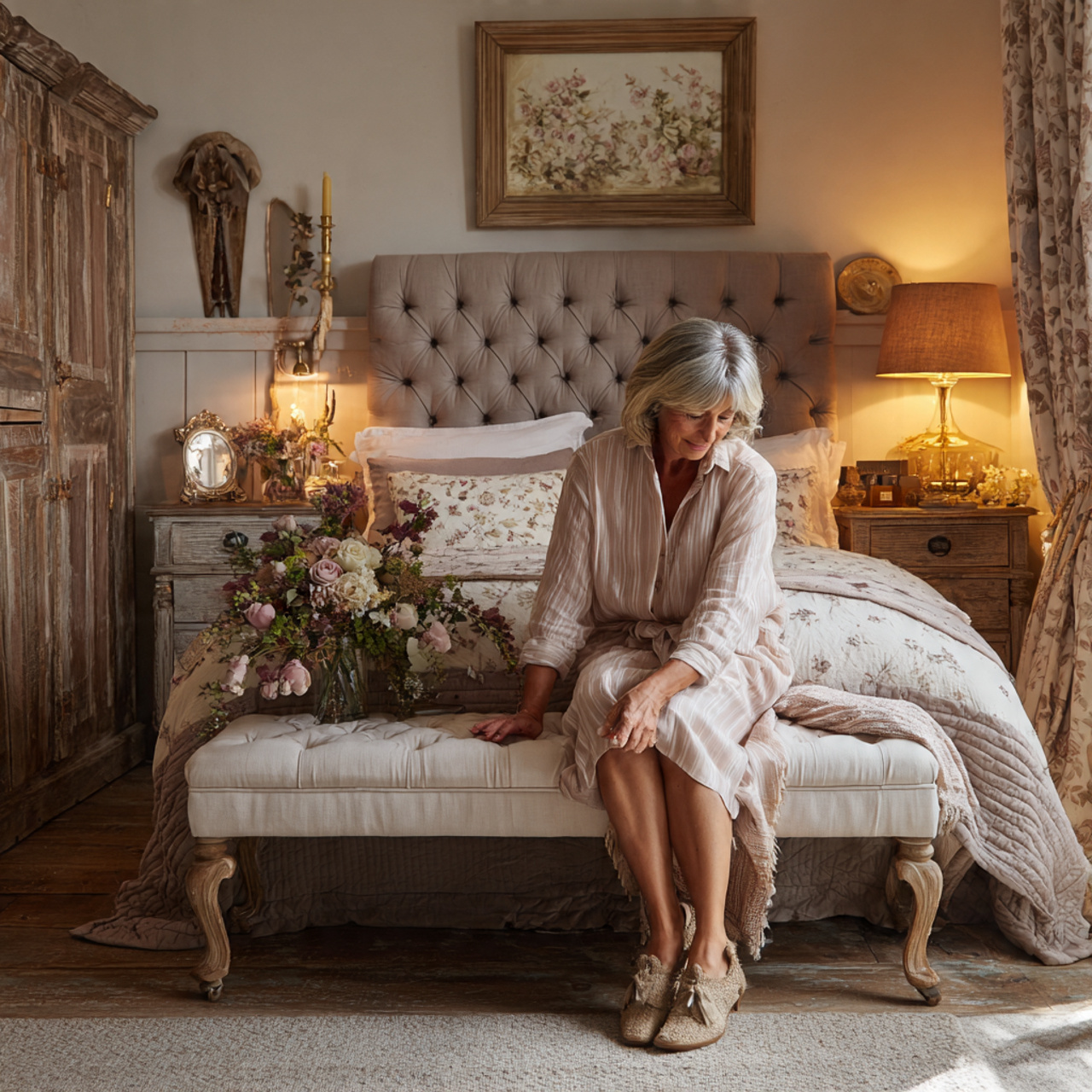 25 Cottage Bedroom Ideas to Create a Beautifully Cozy Sanctuary 20 cottage bedroom ideas showcasing a traditional tufted