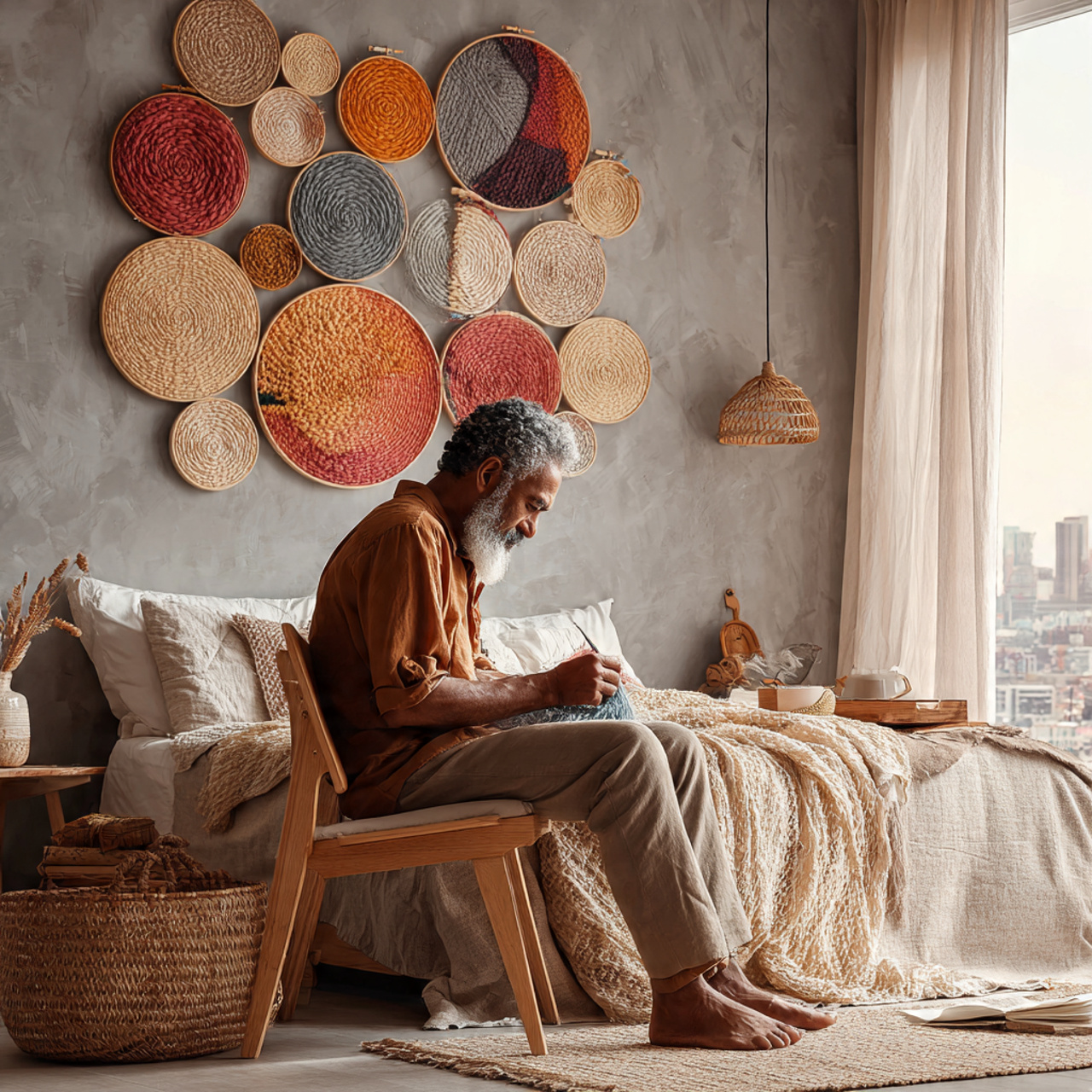 25 Easy & Chic DIY Wall Decor for Bedroom Ideas You’ll Love to Try 12 cozy bohemian bedroom showcasing diy wall decor