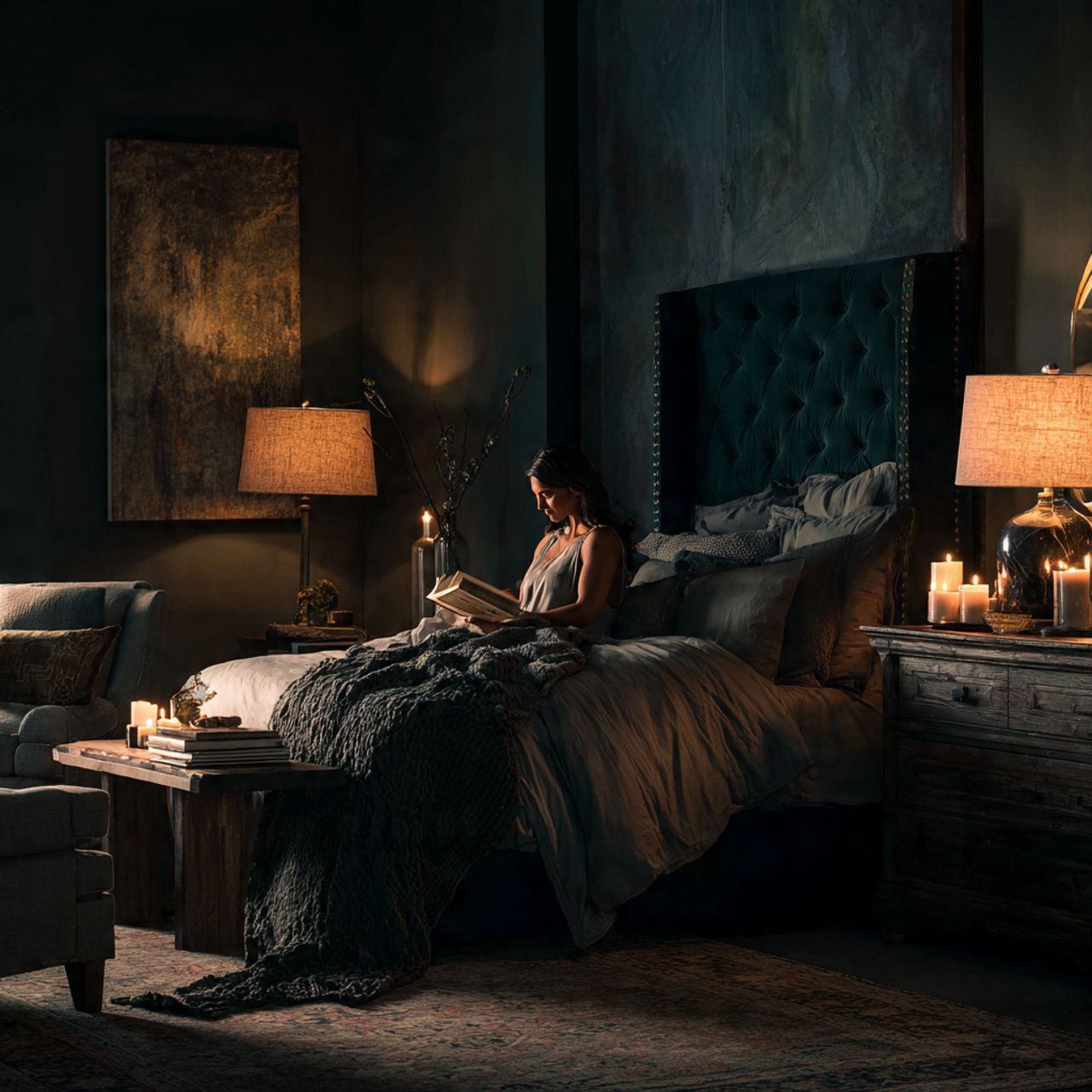 dark moody bedroom ideas decor deep charcoal