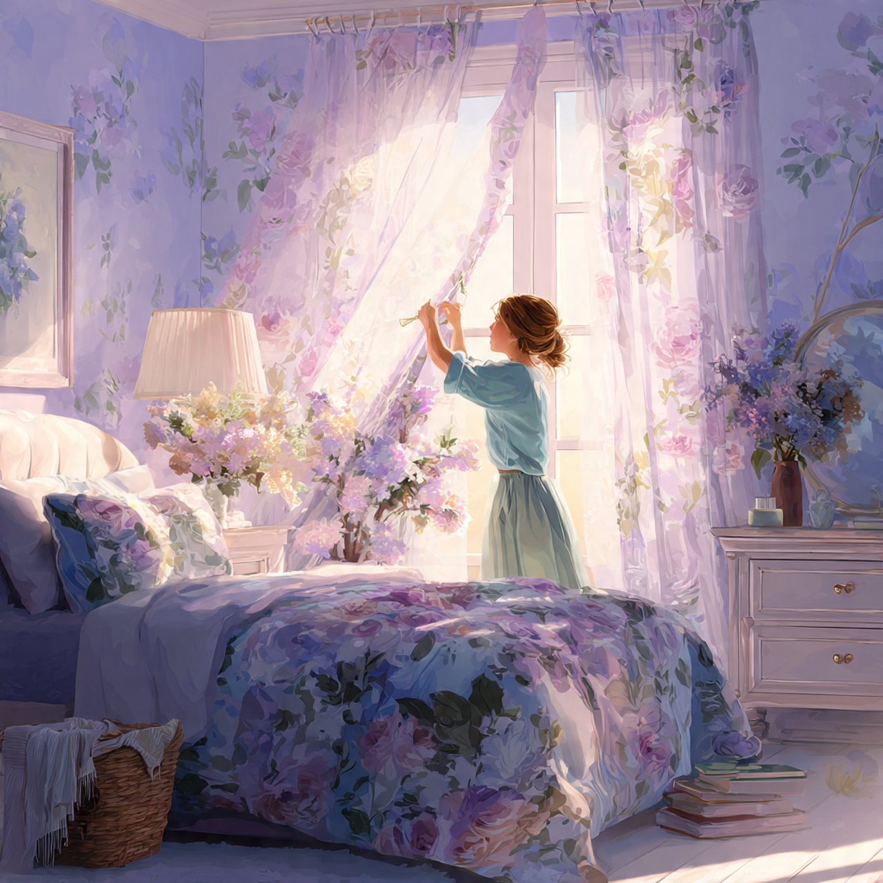 25 Elegant Blue Bedroom Ideas That Elevate Any Room 17 dreamy bedroom with pastel periwinkle walls and