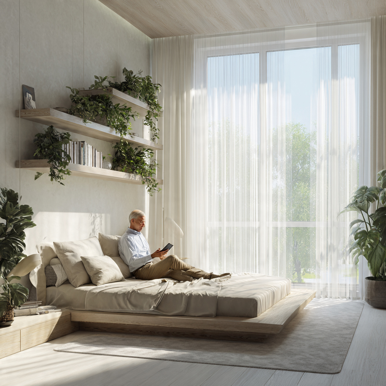 25 Stunning Bedroom Ideas for Small Rooms That Feel Spacious & Stylish 4 elegant small bedroom with floor to ceiling sheer curtains