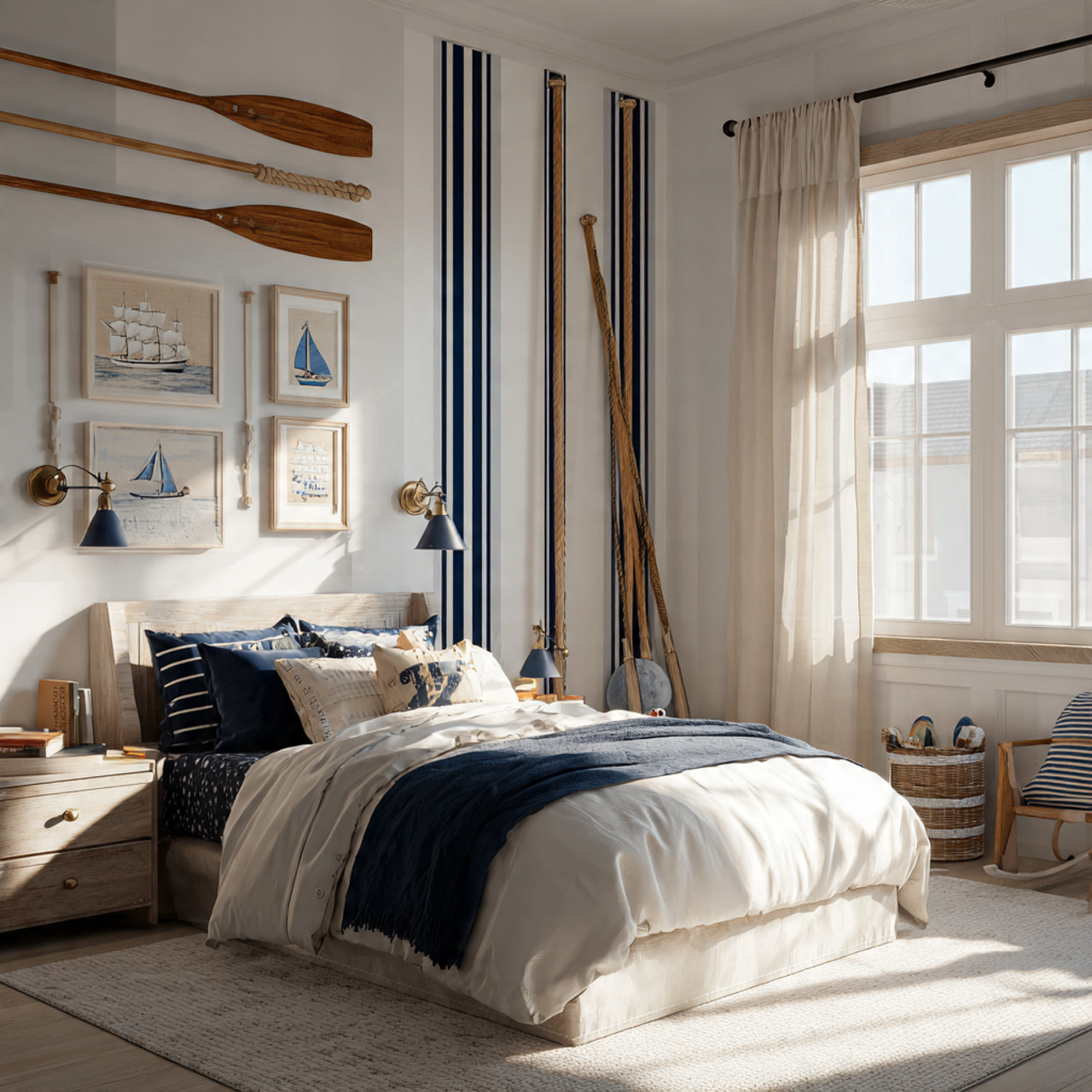 high resolution interior scene of boys bedroom decor 1