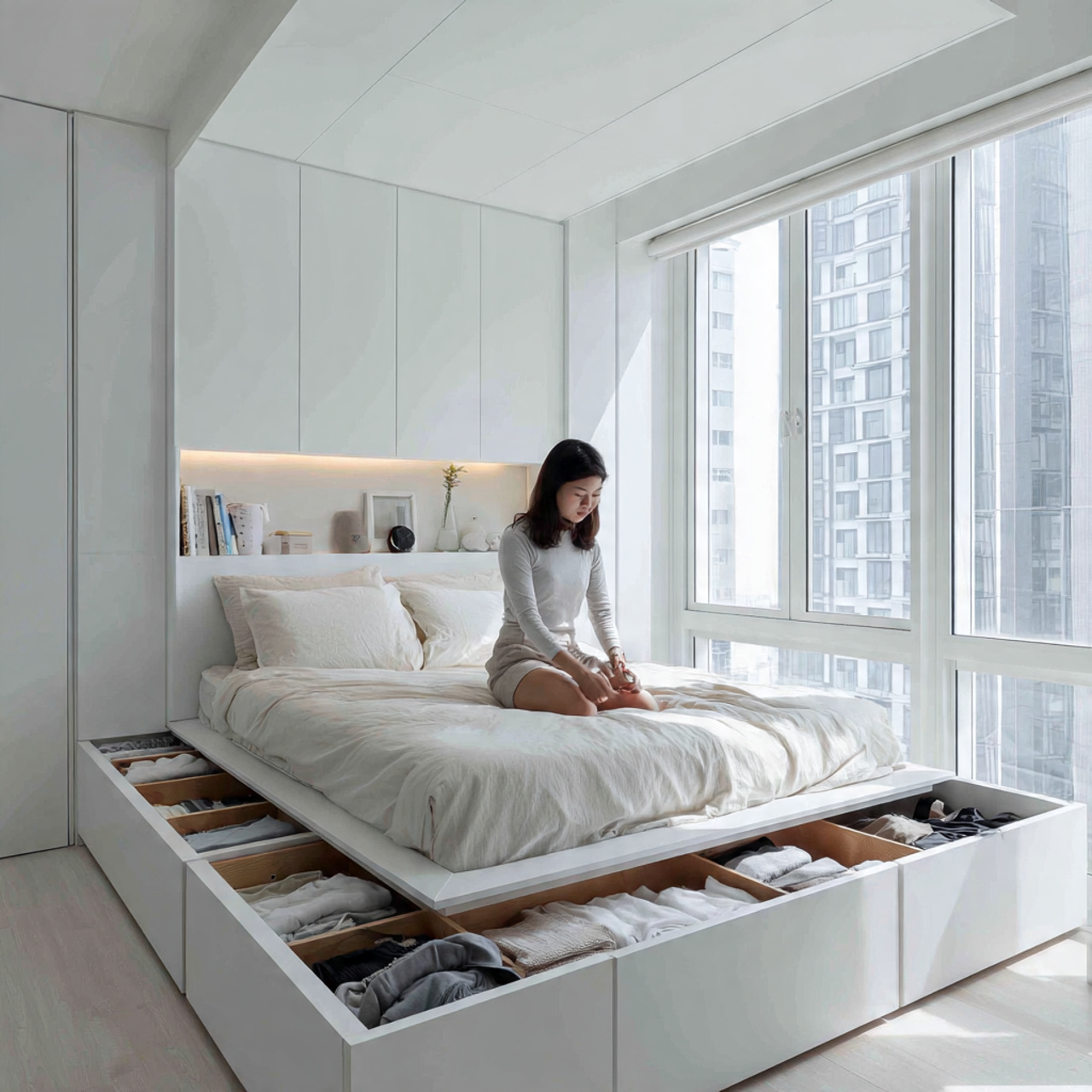 25 Minimalist Bedroom Ideas That Create Calm, Luxury & Timeless Style 5 minimalist bedroom showcasing built in hidden storage drawers