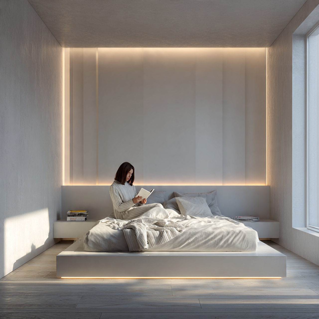 25 Minimalist Bedroom Ideas That Create Calm, Luxury & Timeless Style 16 minimalist bedroom with integrated led lighting in