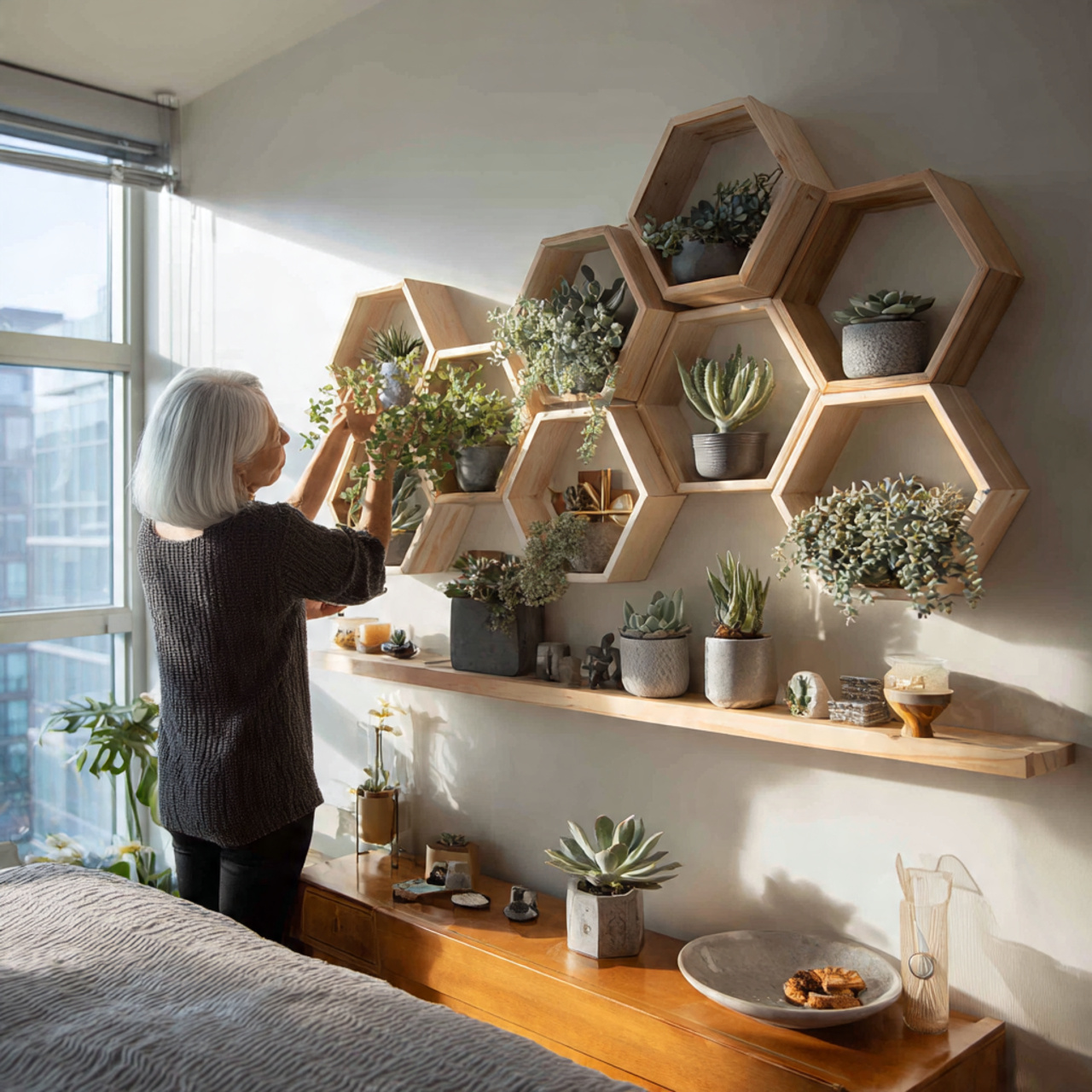 25 Easy & Chic DIY Wall Decor for Bedroom Ideas You’ll Love to Try 3 modern bedroom with diy wall decor for