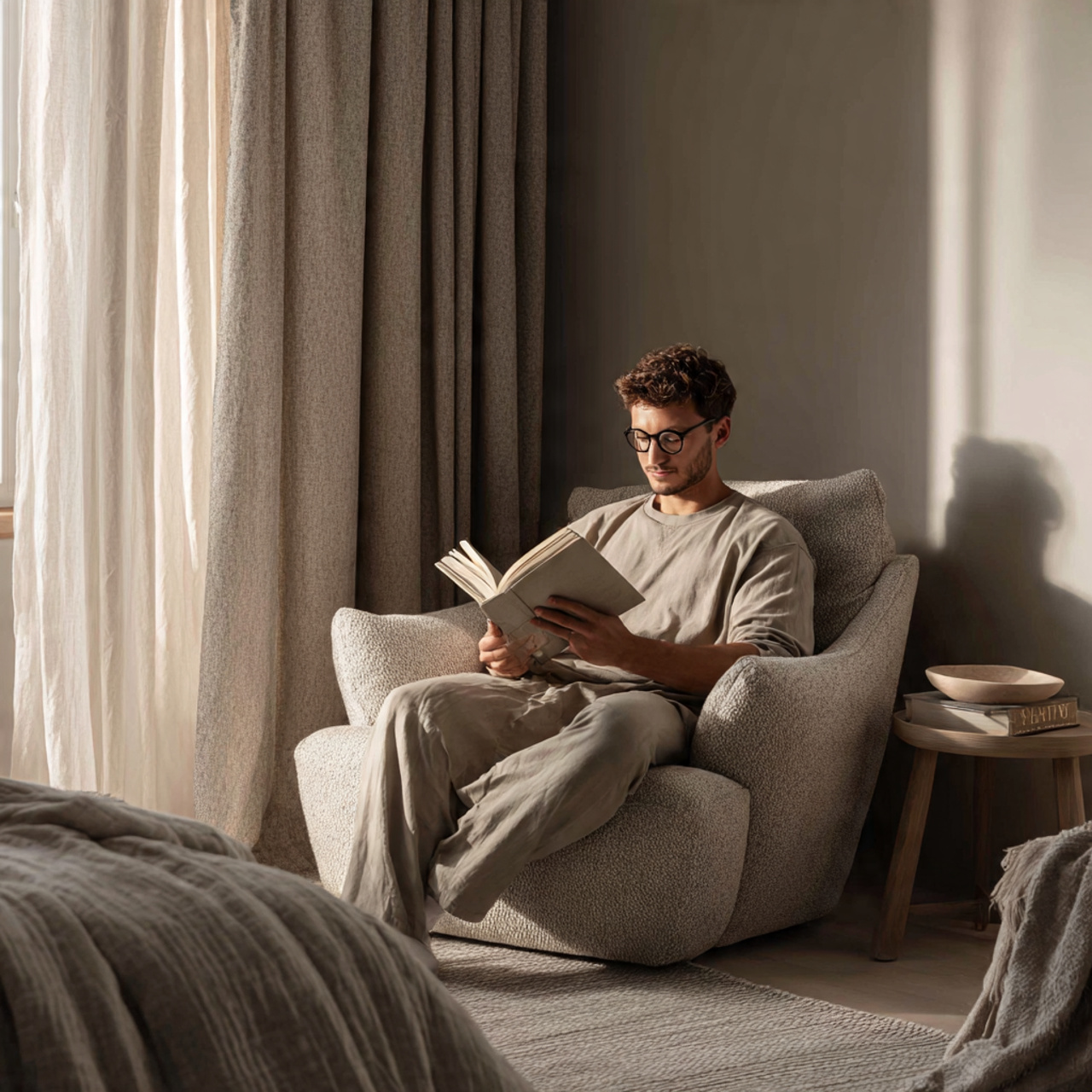 25 Stunning Neutral Bedroom Decor Ideas for Calm & Luxurious Living 6 neutral bedroom with a muted greige color