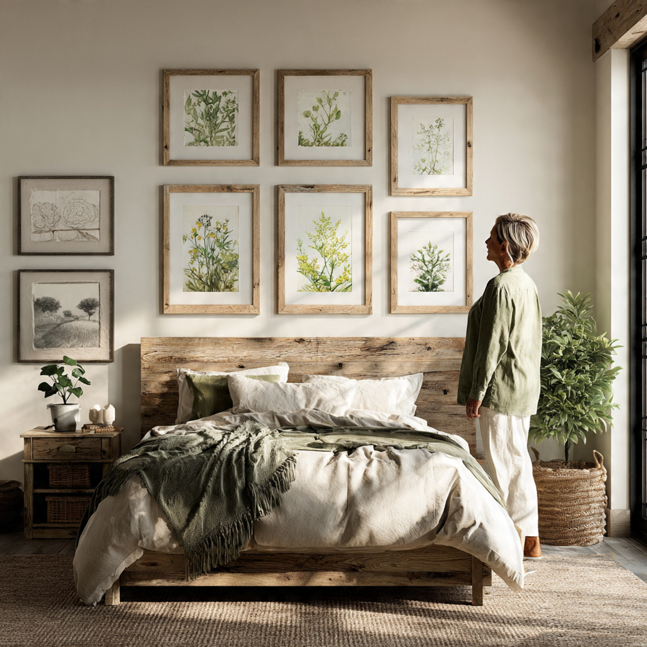 25 Farmhouse Bedroom Decor Ideas for a Cozy, Timeless & Beautiful Retreat 12 photorealistic bedroom scene showcasing farmhouse bedroom decor 2