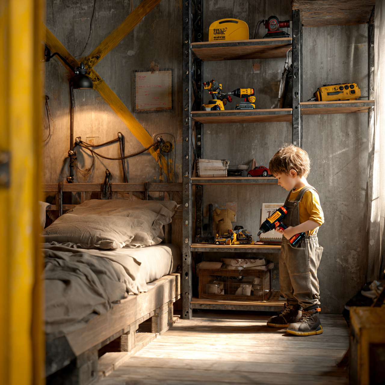 photorealistic boys bedroom decor ideas construction site