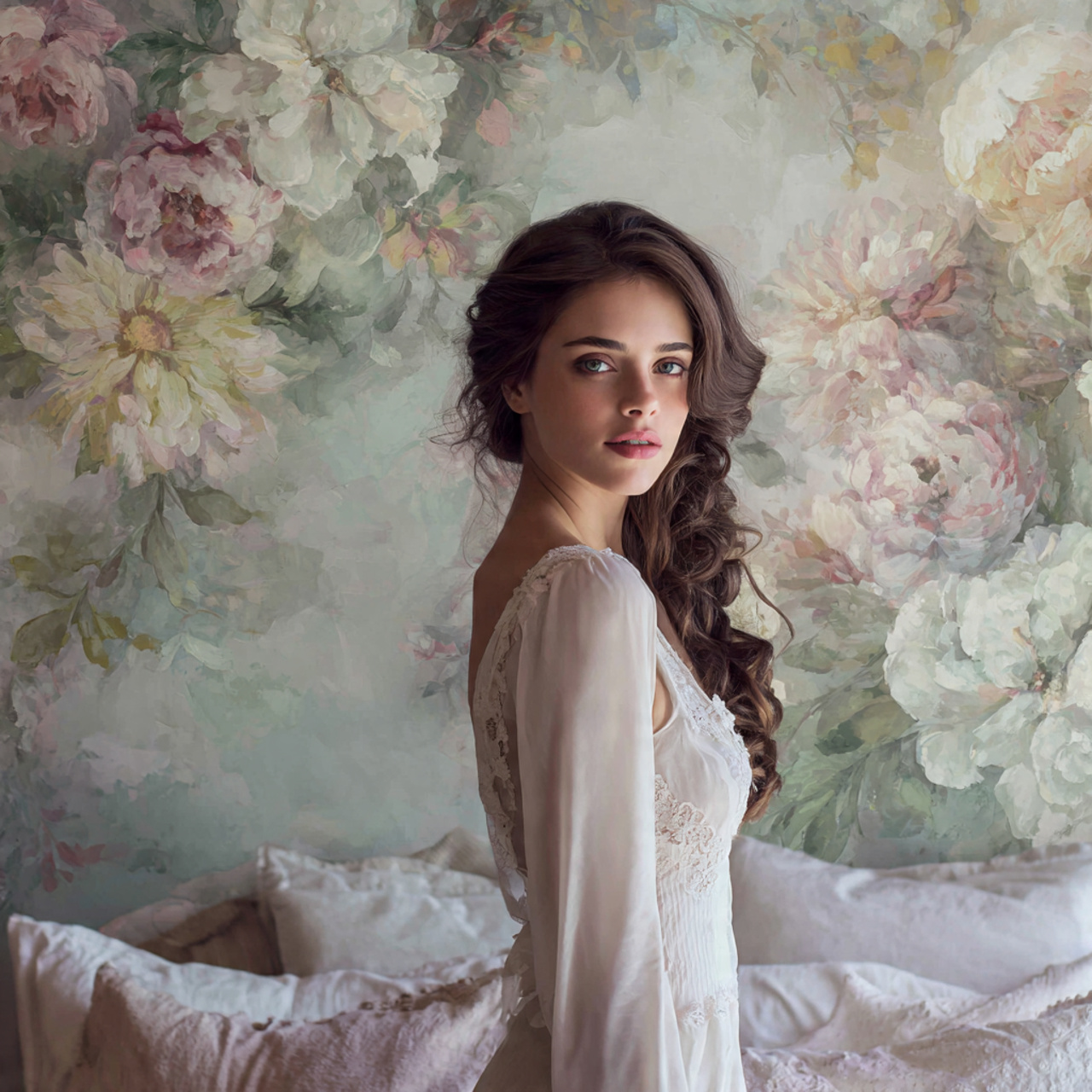 25 Wall Decor Bedroom Ideas to Instantly Elevate Your Space 9 photorealistic romantic bedroom interior displaying wall decor