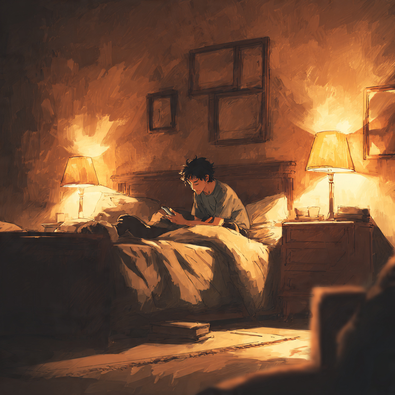 25 Cozy Bedroom Decor Ideas That Make Your Space Stylish & Relaxing 2 realistic cozy bedroom illuminated with warm amber