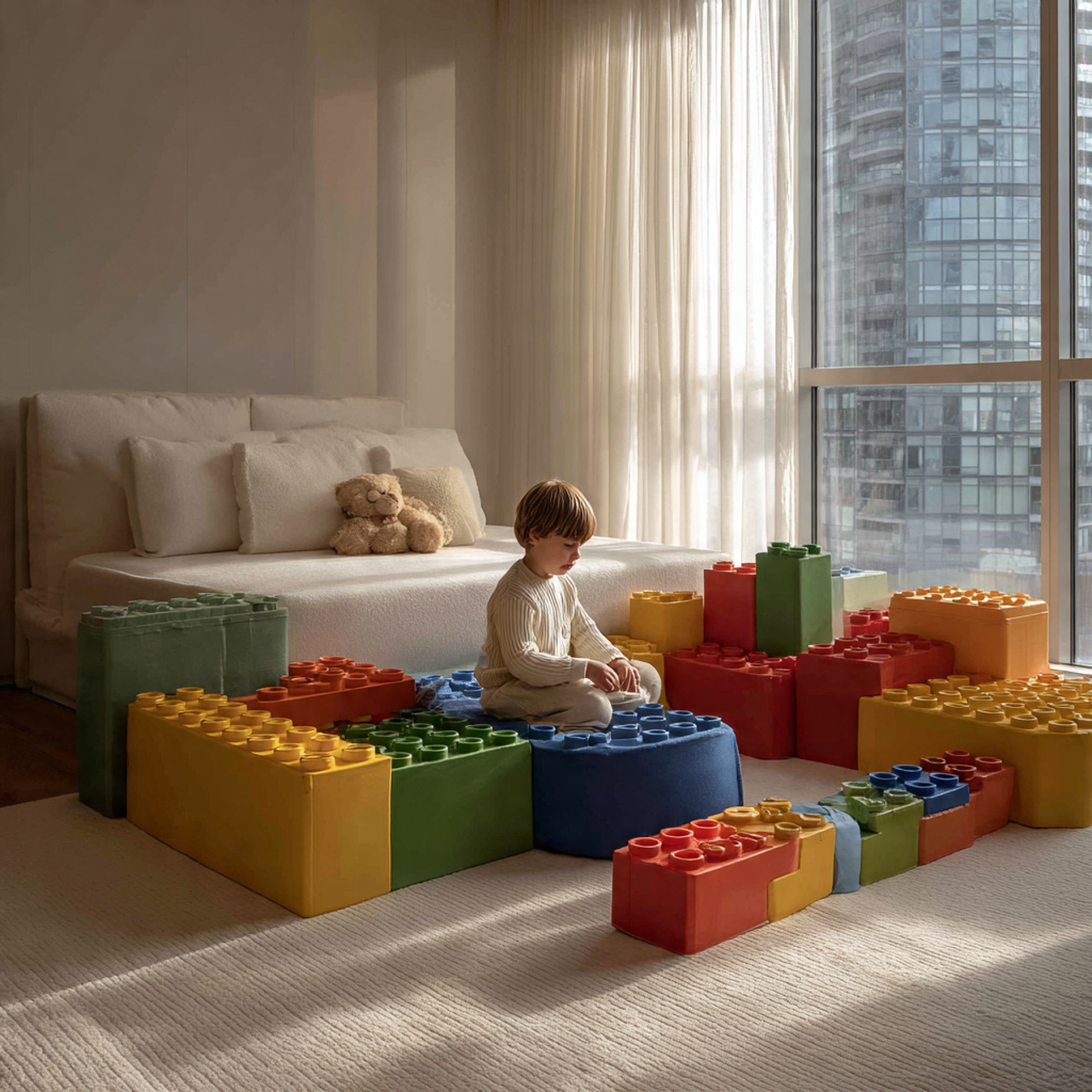 realistic kids room ideas featuring giant interlocking