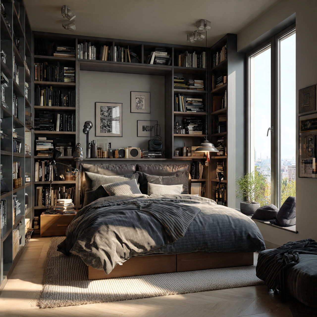 25 Men’s Bedroom Ideas: Modern, Stylish & Masculine Room Inspiration 18 realistic men s bedroom ideas with built in shelving