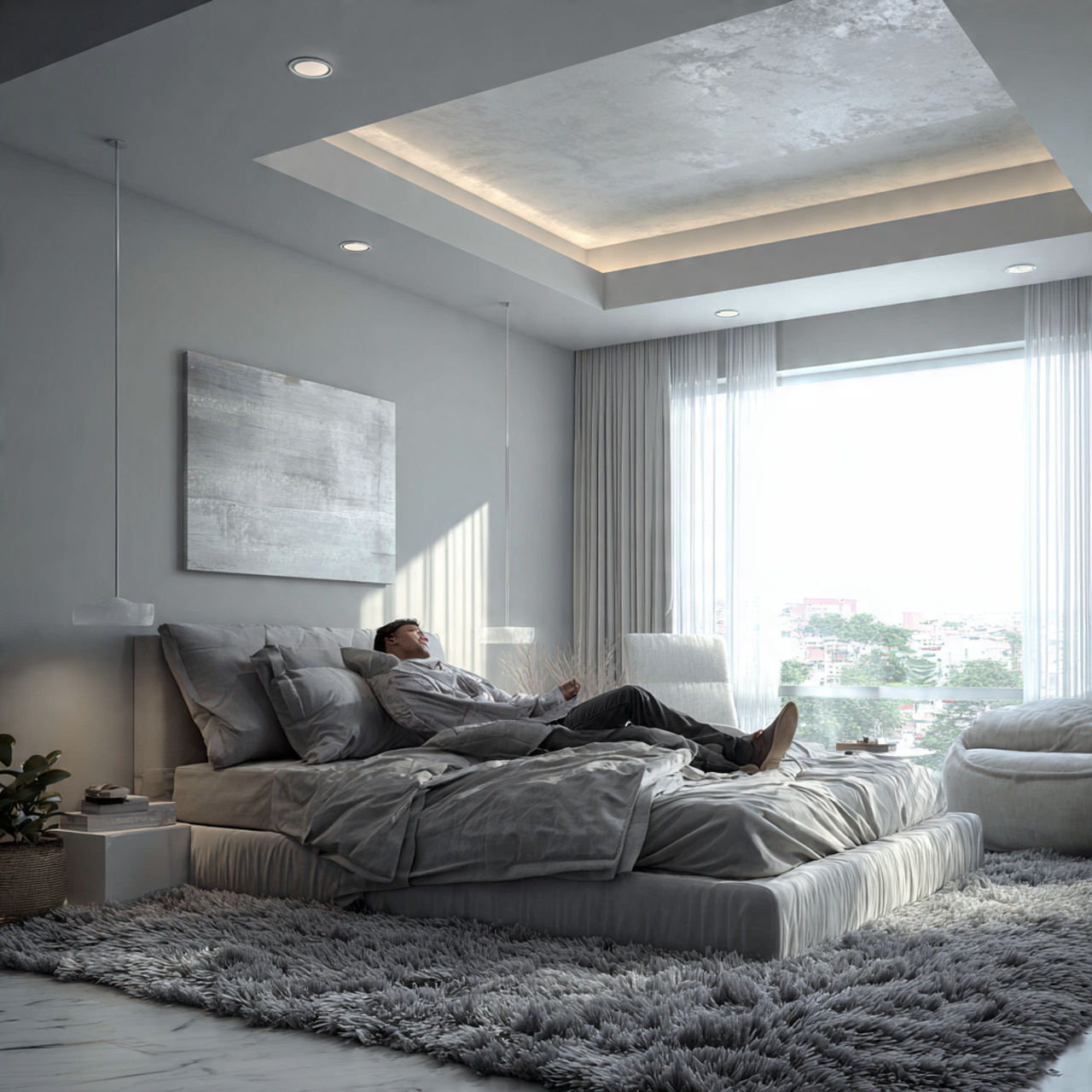 25 Grey Bedroom Decor Ideas to Transform Your Space Beautifully 18 ultra realistic wide angle bedroom photography hig