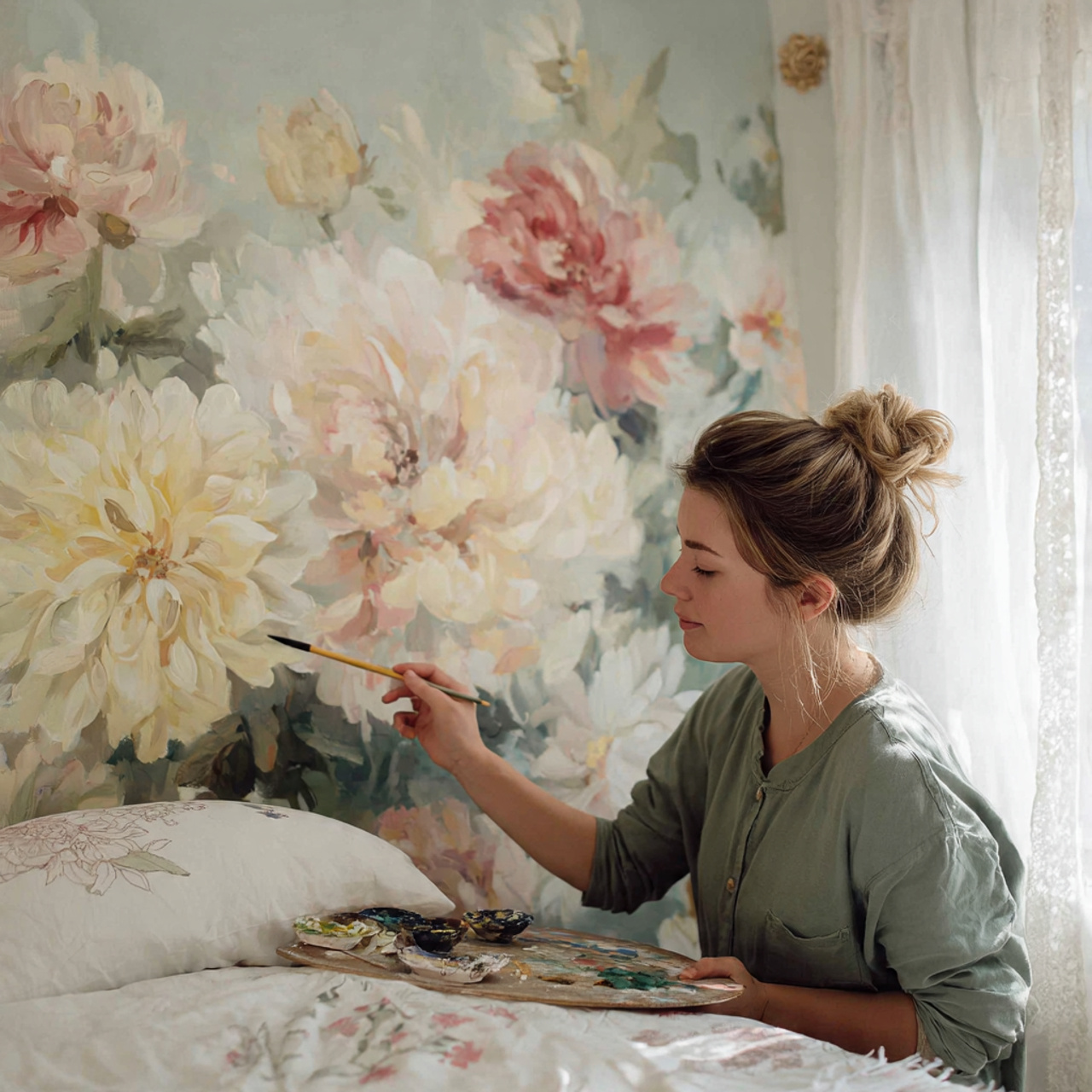 25 DIY Bedroom Decor Ideas to Create a Cozy Dream Space 3 ultra realistic artistic bedroom scene showing diy bedroom