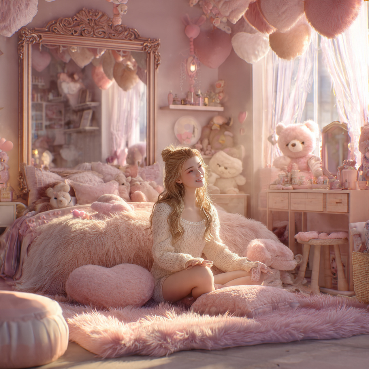 25 Stunning Bedroom Decor Aesthetic Ideas for Every Style & Mood 11 ultra realistic bedroom featuring soft girl aesthetic sanctuary