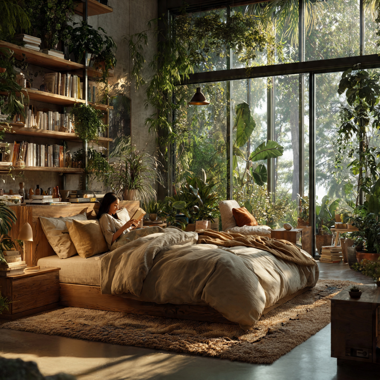 ultra realistic bedroom ideas decor featuring a lush