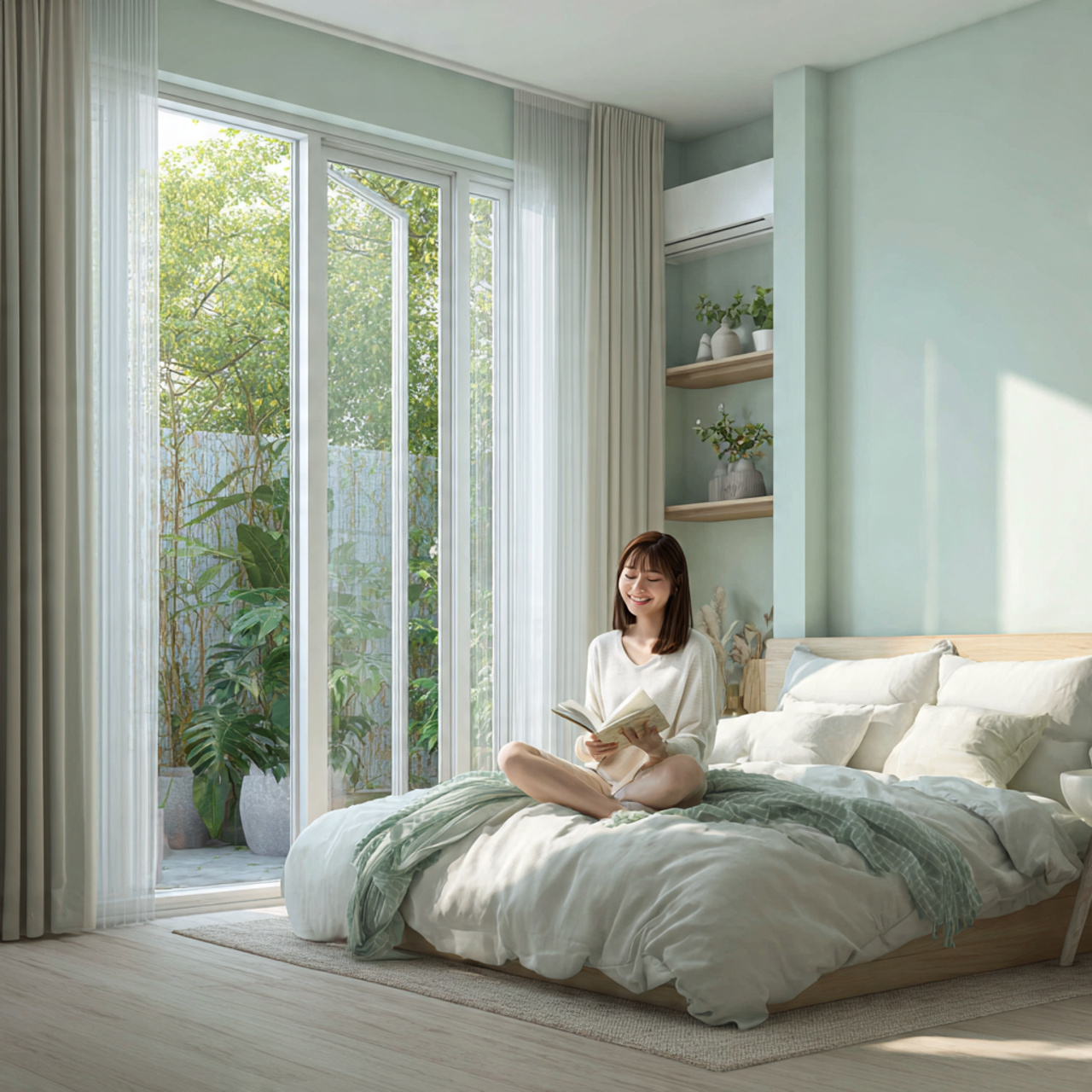 ultra realistic bedroom photograph of home decor bedroom 1