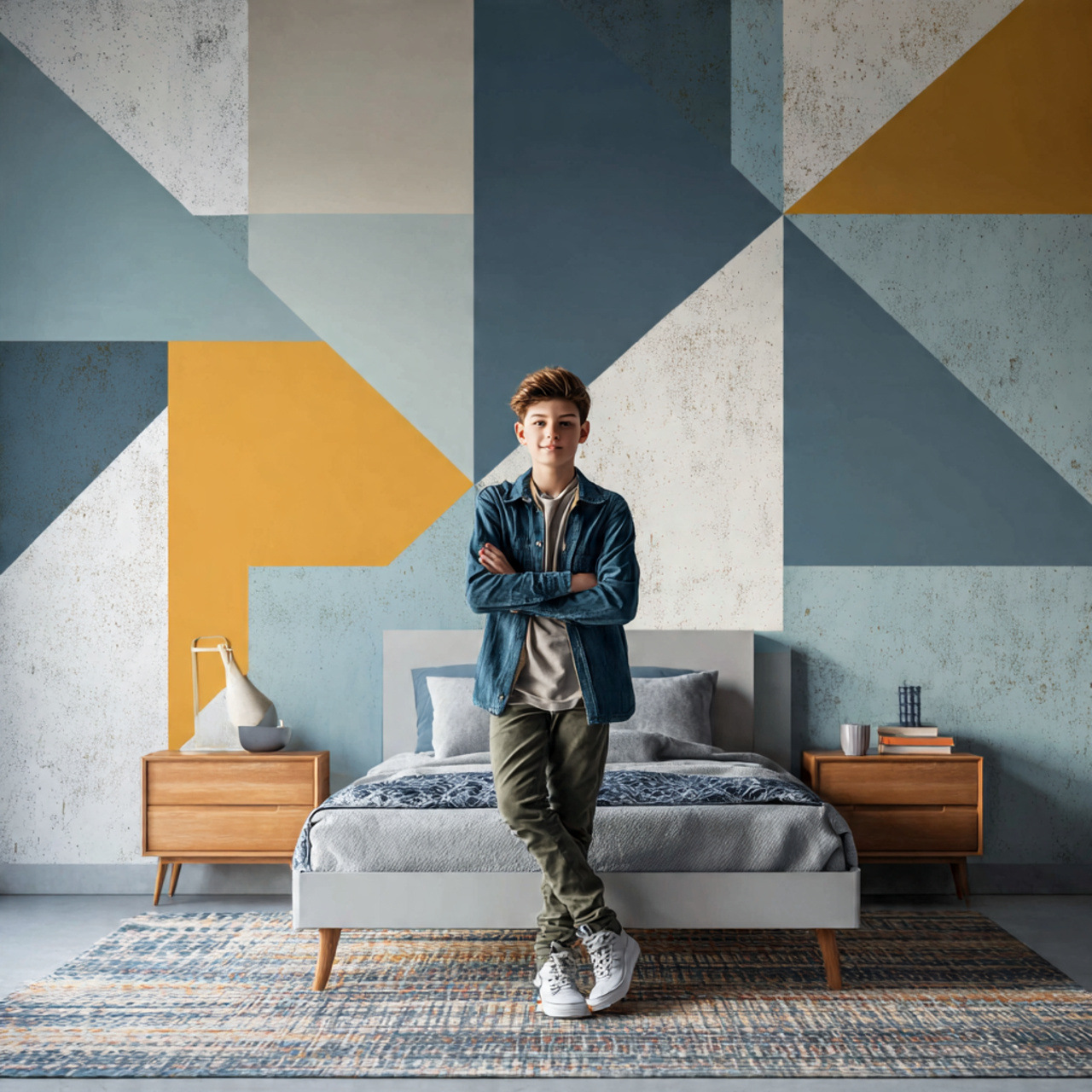 ultra realistic boys bedroom decor ideas modern geometric