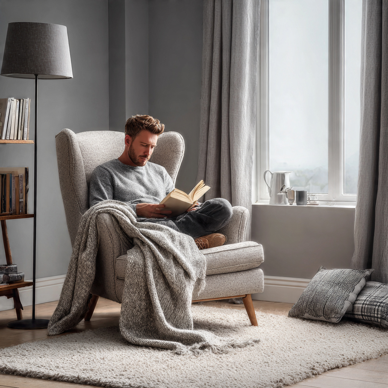 25 Grey Bedroom Decor Ideas to Transform Your Space Beautifully 22 ultra realistic cozy bedroom scene highlighting grey bedroom