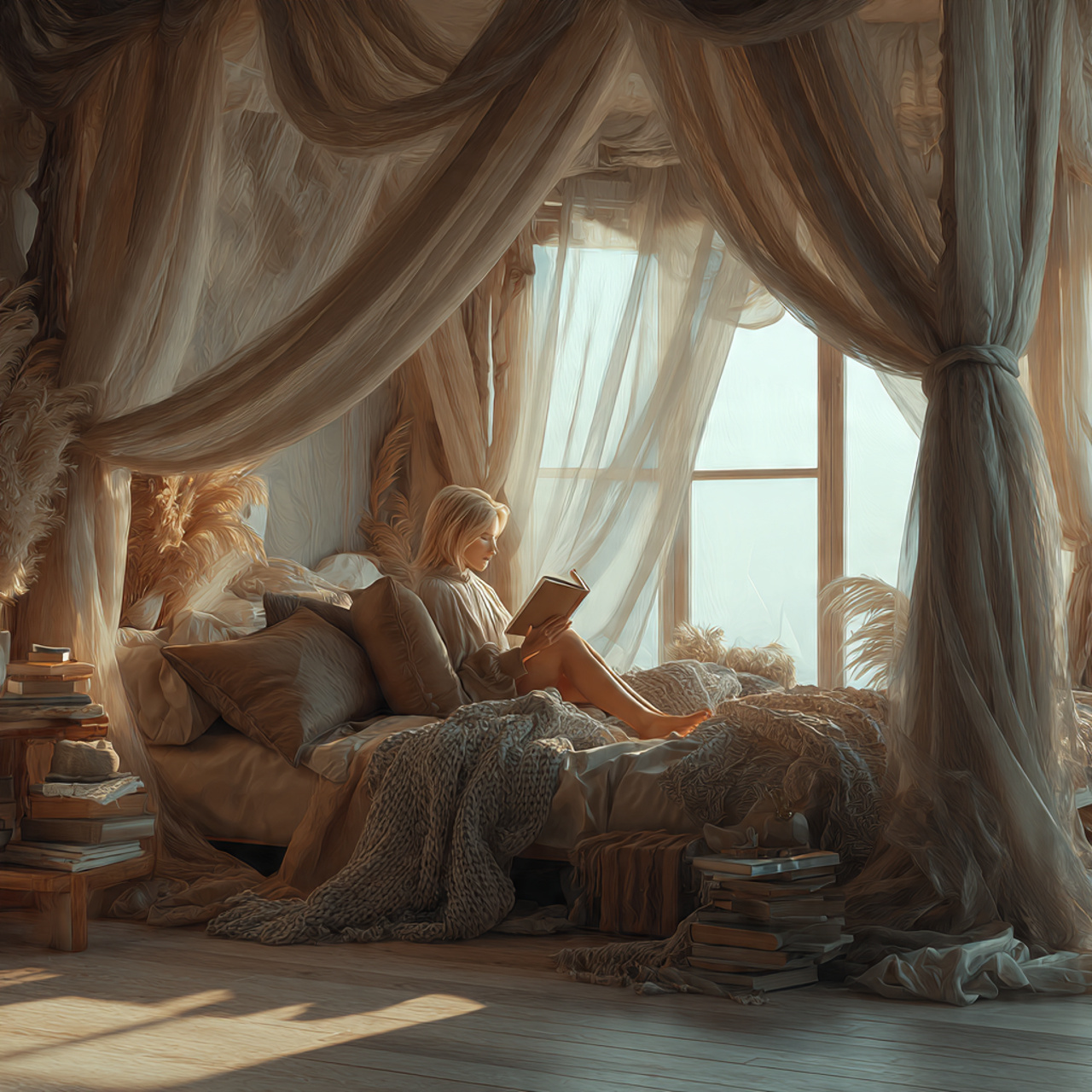 25 Cozy Bedroom Decor Ideas That Make Your Space Stylish & Relaxing 13 ultra realistic cozy bedroom with a canopy bed