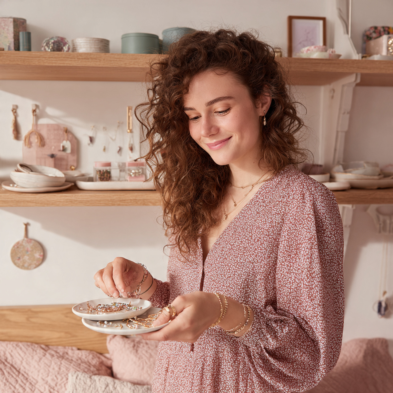 25 Inspiring Bedroom Shelf Decor Ideas for Every Style & Mood 13 ultra realistic image of a bedroom shelf with 2