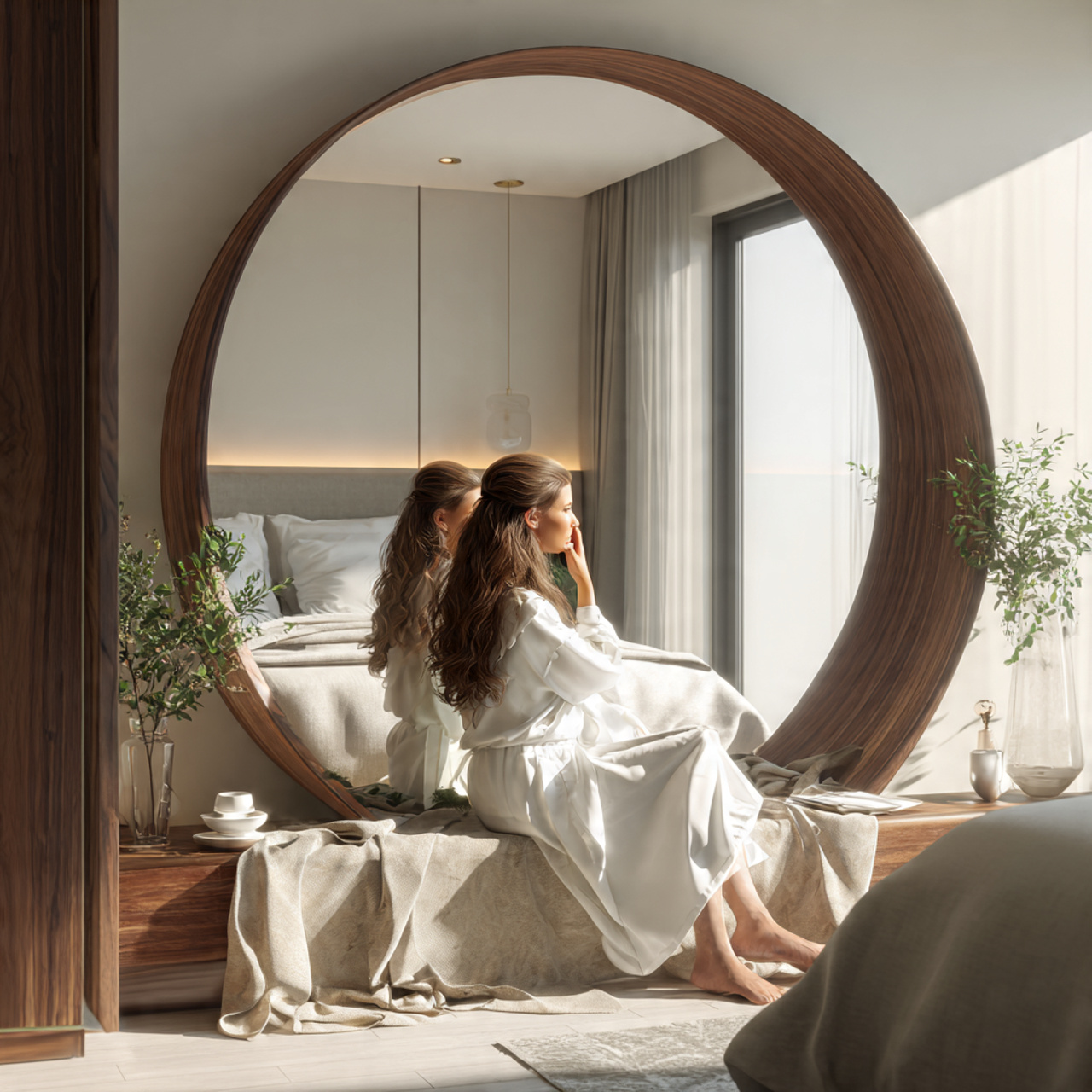 25 Small Bedroom Decor Ideas to Maximize Space & Luxury 3 ultra realistic image of a compact bedroom featuring