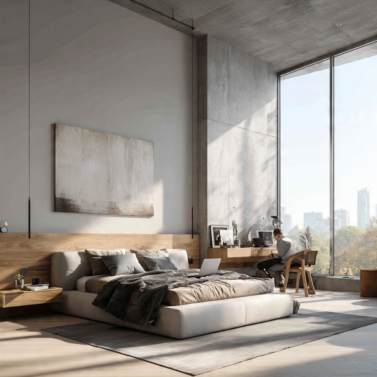 25 Home Decor Ideas Bedroom for Modern, Cozy & Luxury Interiors 2 ultra realistic image of a modern minimalist bedroom