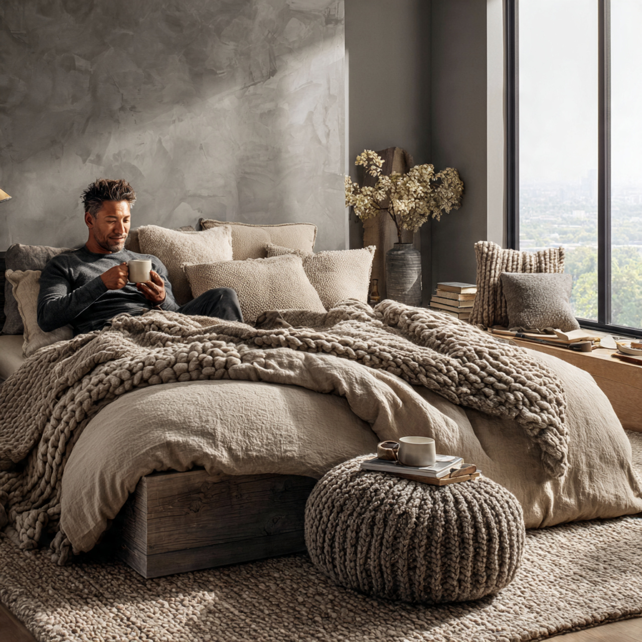 25 Home Decor Ideas Bedroom for Modern, Cozy & Luxury Interiors 14 ultra realistic image of a monochromatic bedroom for