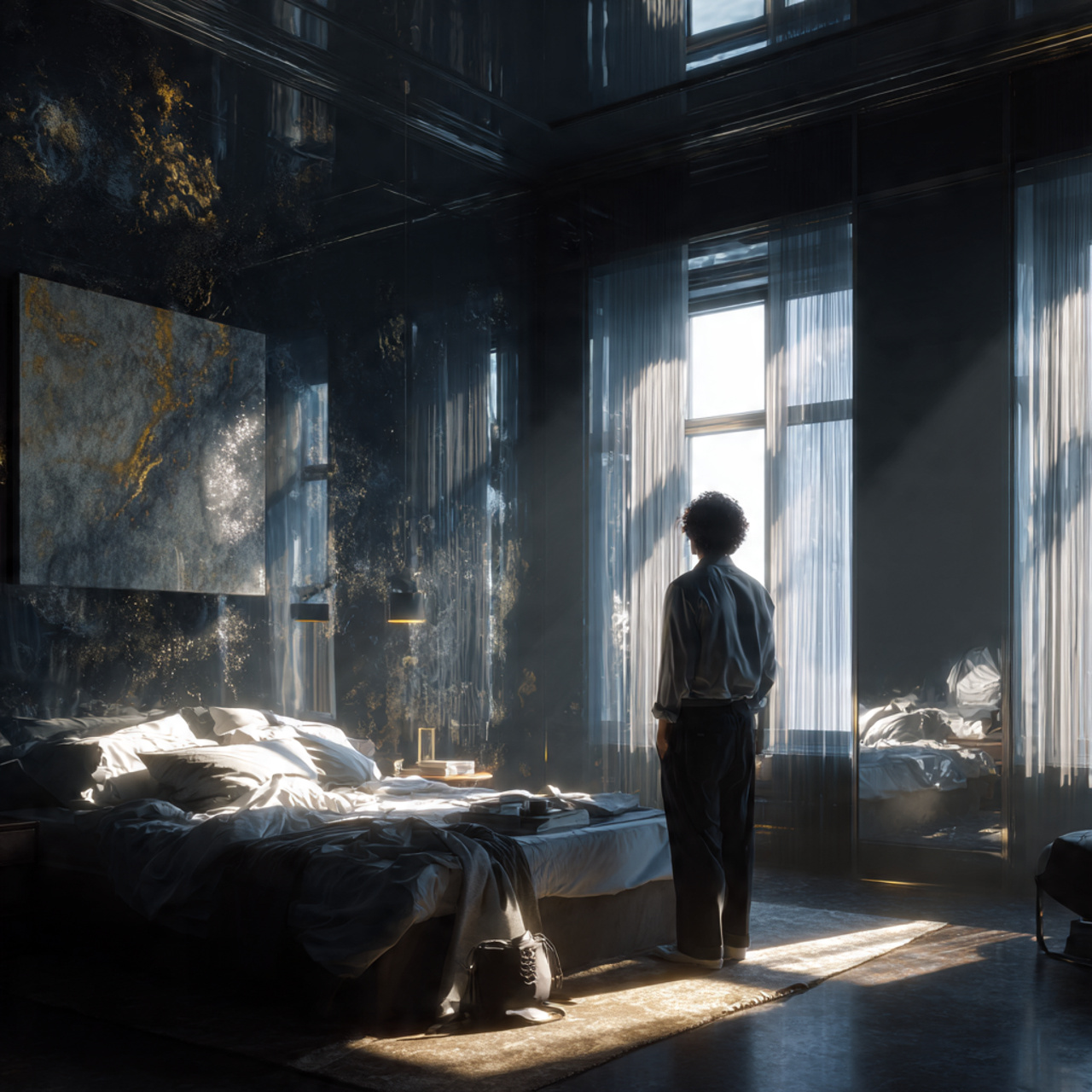 25 Small Bedroom Decor Ideas to Maximize Space & Luxury 19 ultra realistic image of a small bedroom featuring 5