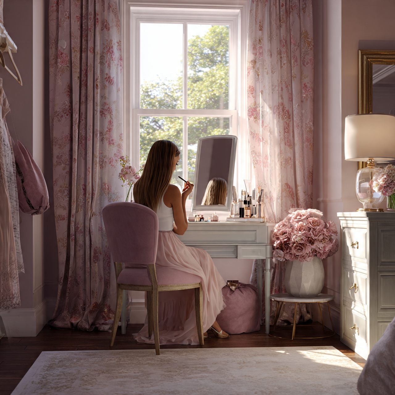 25 Small Bedroom Decor Ideas to Maximize Space & Luxury 24 ultra realistic image of a small bedroom featuring 7