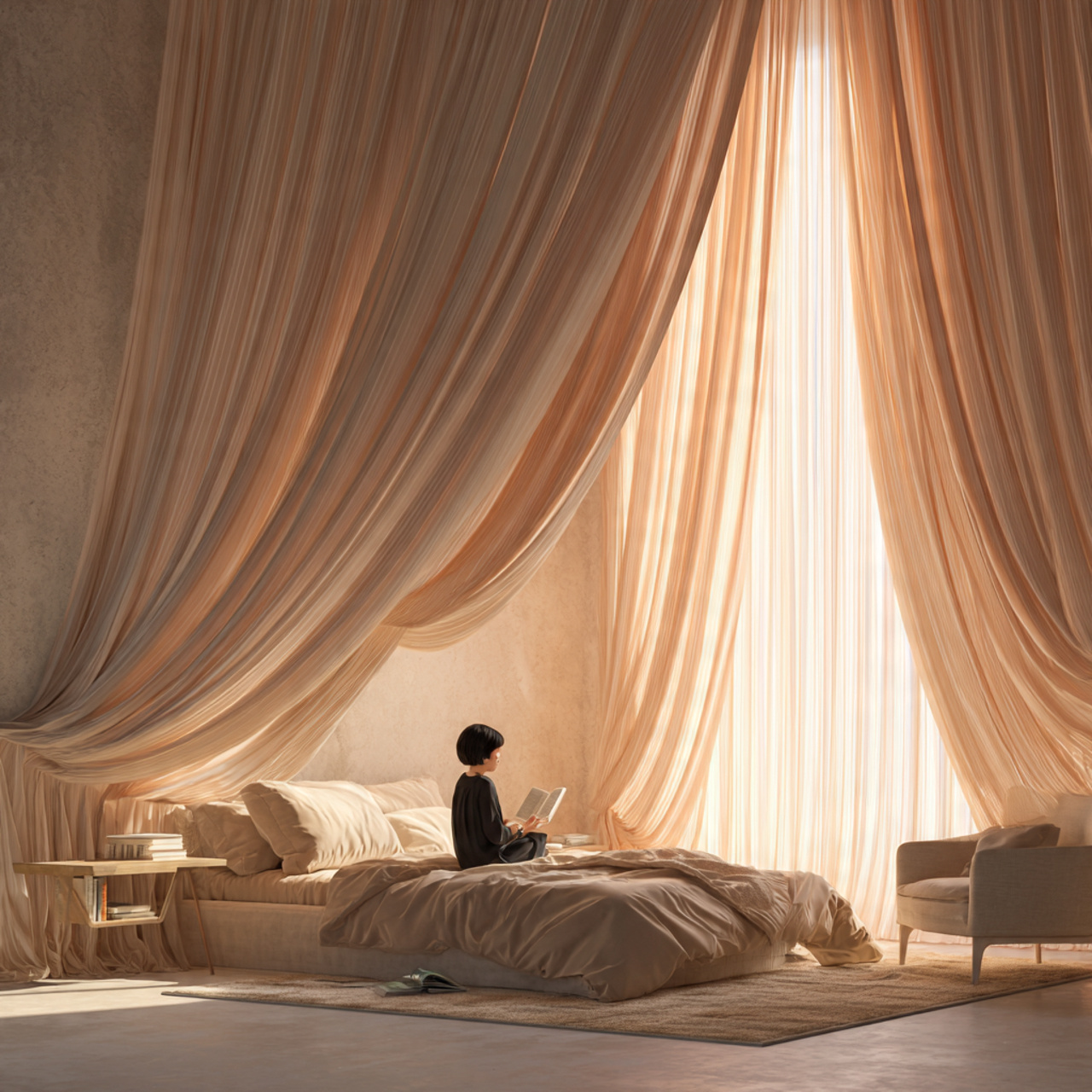 25 Small Bedroom Decor Ideas to Maximize Space & Luxury 5 ultra realistic image of a small bedroom featuring