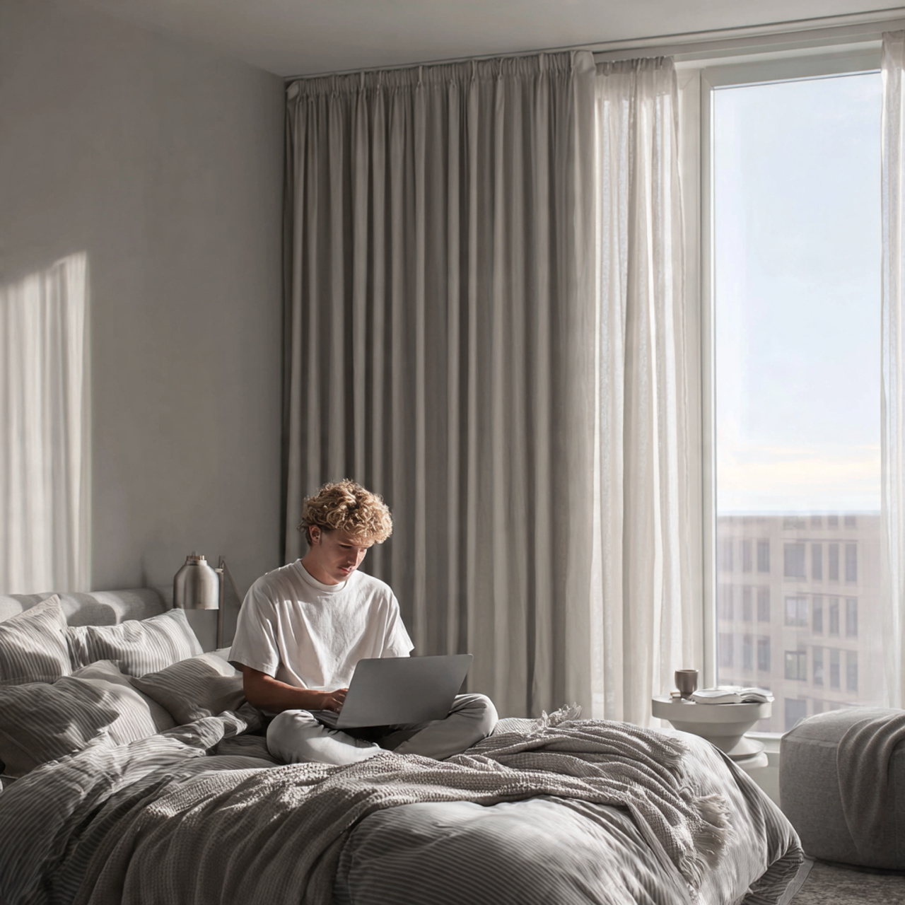 25 Small Bedroom Decor Ideas to Maximize Space & Luxury 4 ultra realistic image of a small bedroom fully