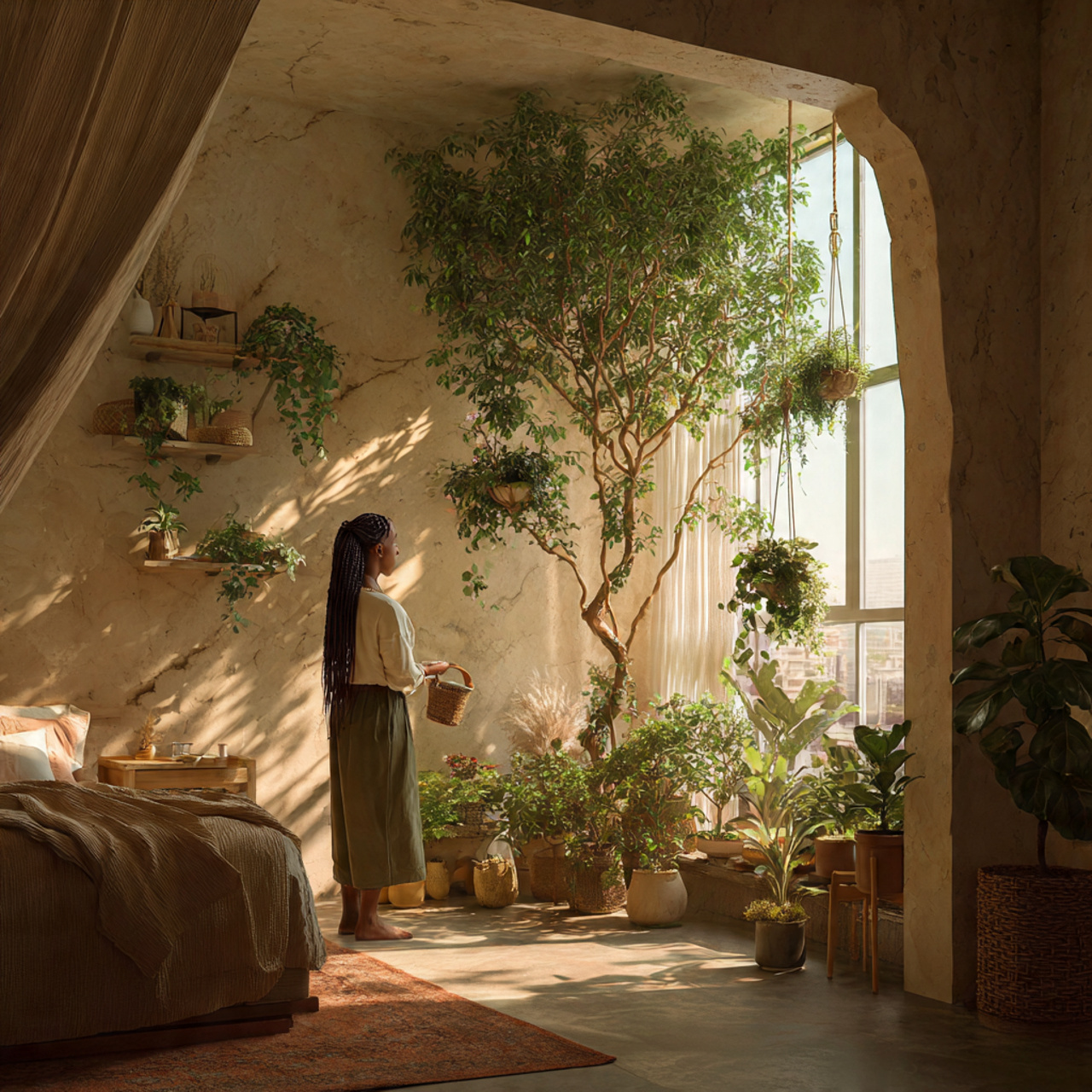 25 Small Bedroom Decor Ideas to Maximize Space & Luxury 15 ultra realistic image of a small bedroom with 2