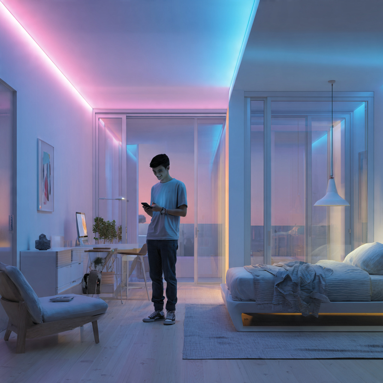 25 Teen Bedroom Decor Ideas for a Trendy, Functional, and Fun Space 12 ultra realistic image of a teen bedroom featuring 3