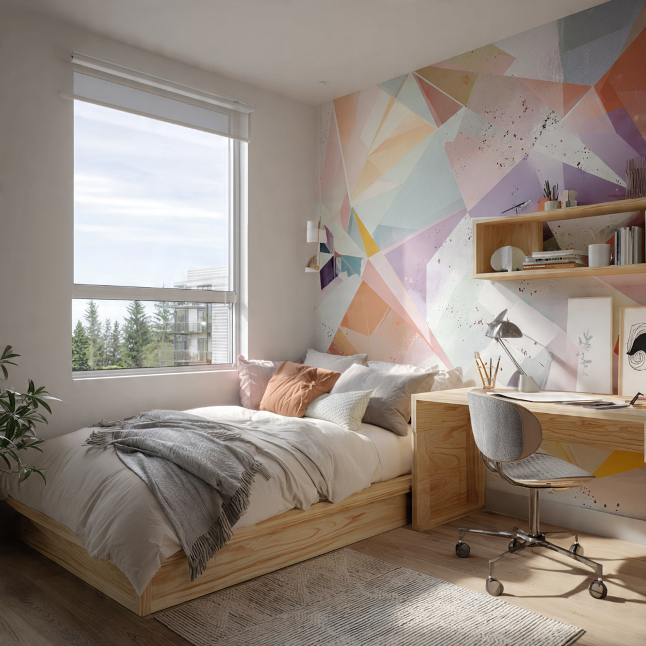 25 Teen Bedroom Decor Ideas for a Trendy, Functional, and Fun Space 9 ultra realistic image of a teen bedroom with 1