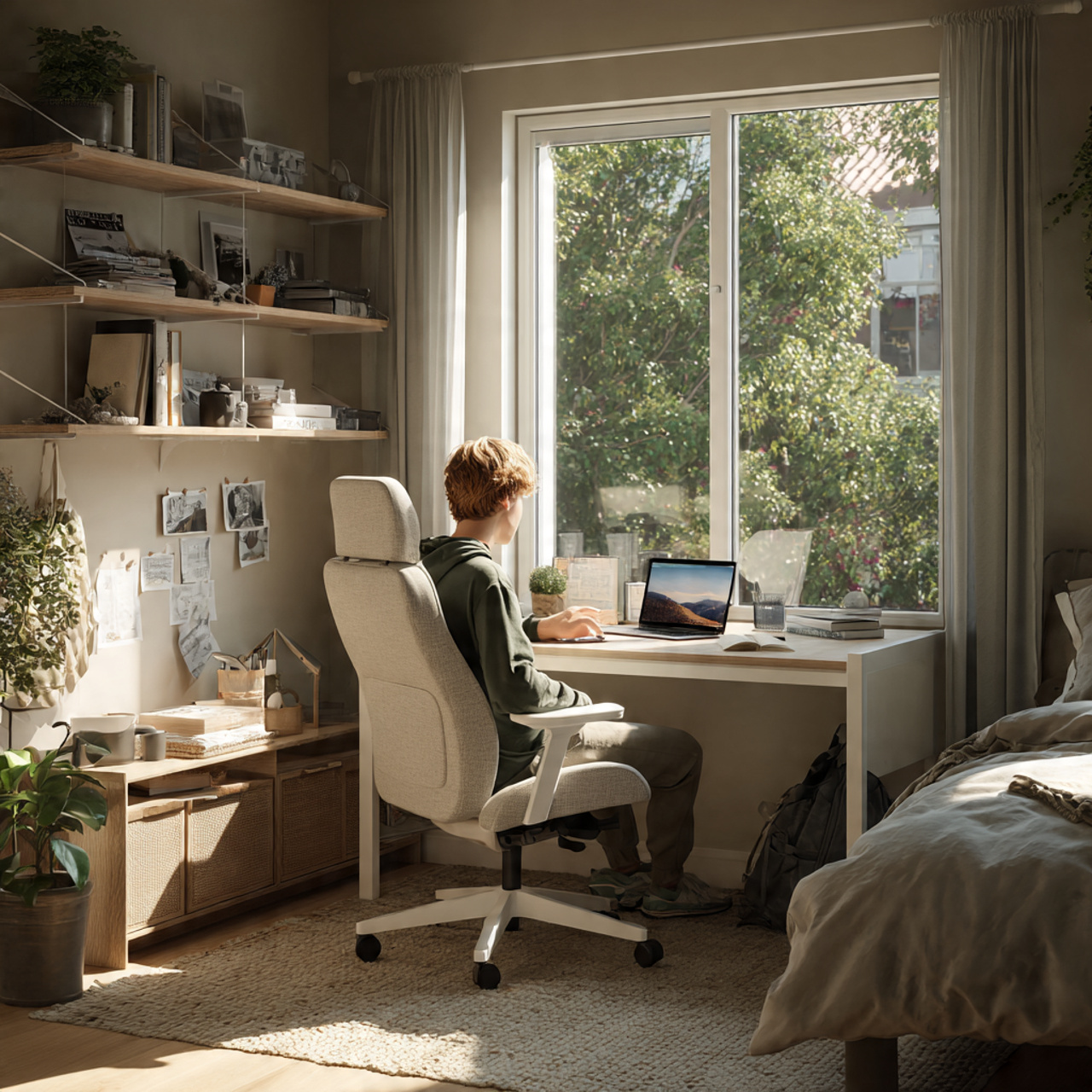 25 Teen Bedroom Decor Ideas for a Trendy, Functional, and Fun Space 10 ultra realistic image of a teen bedroom with 2